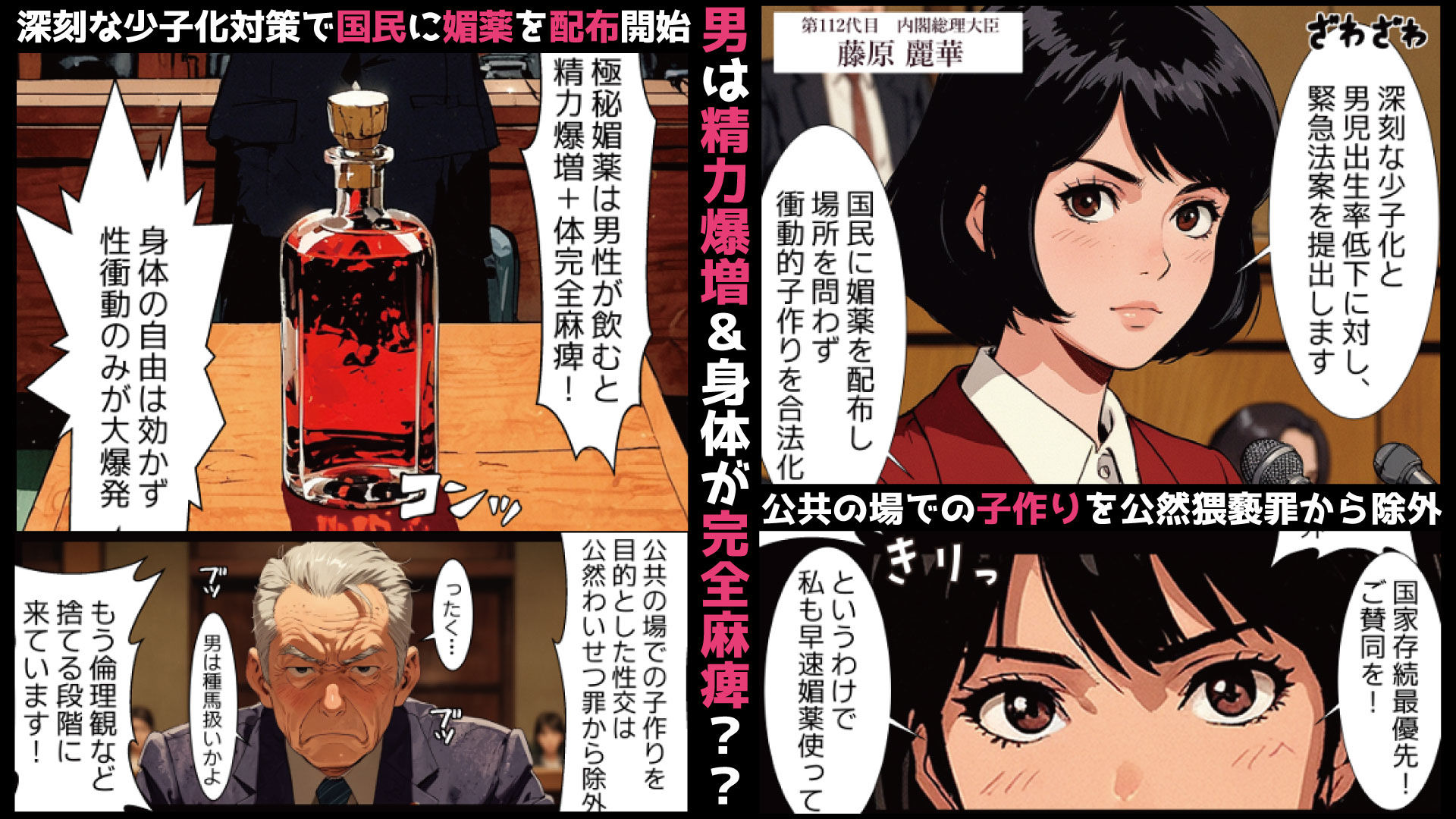 チンポ乾く暇なしっ！子作り法案発動！媚薬盛られて種馬になった俺 サンプル2ページ目