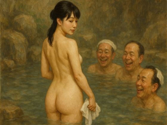 混浴温泉の人妻