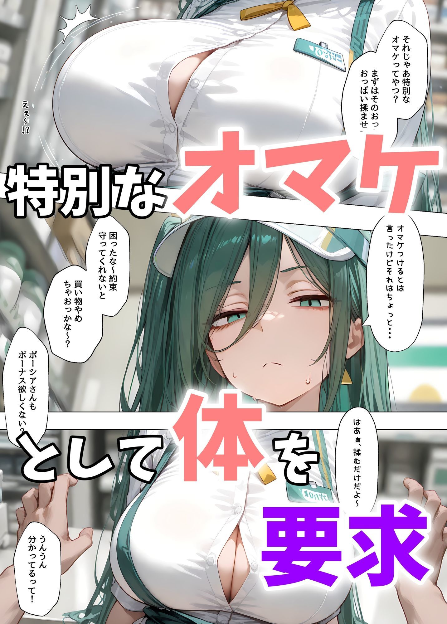 ダウナー巨乳コンビニ店員〜店の商品全部買ったらオマケがエッチすぎた サンプル6ページ目