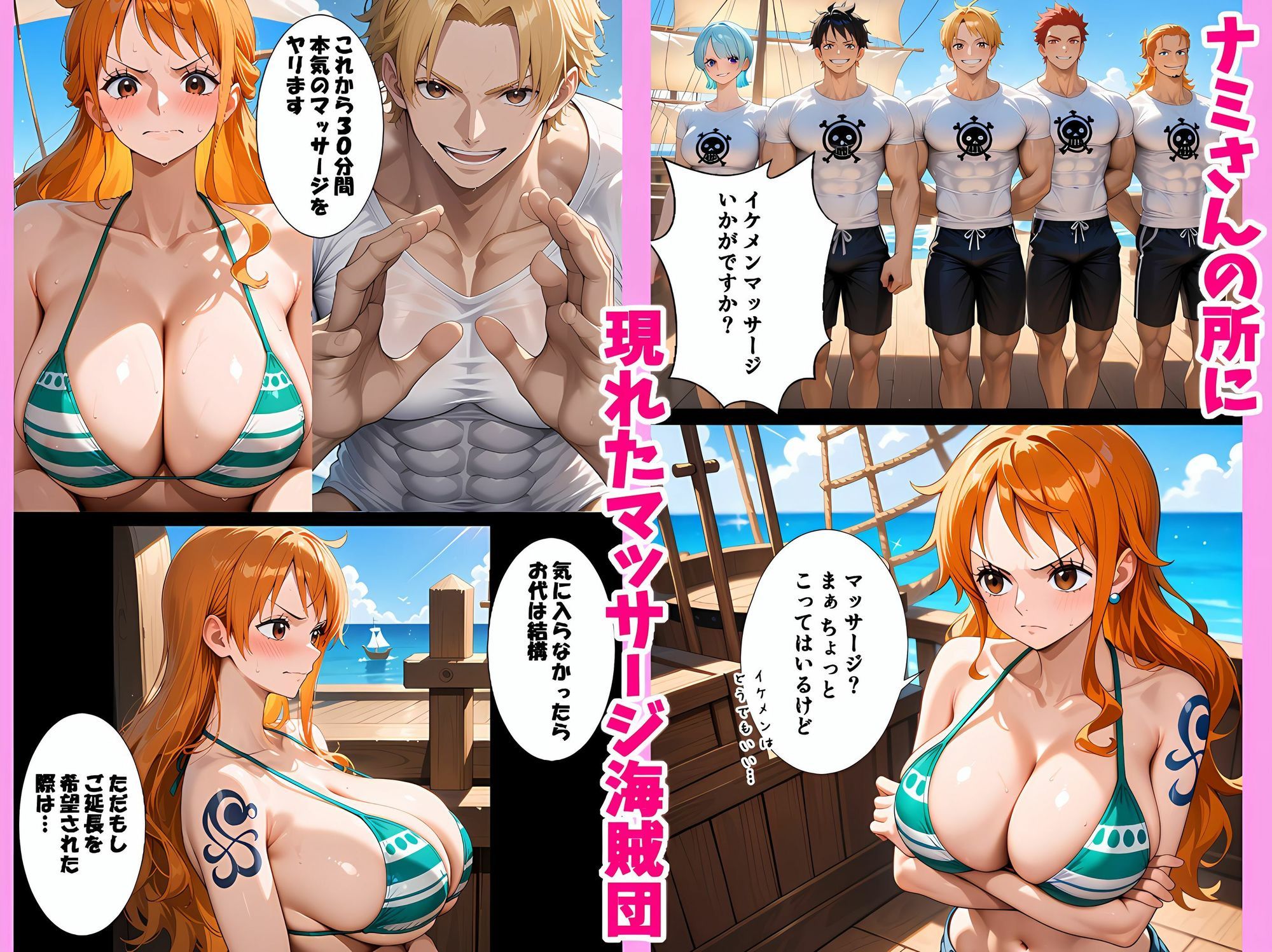 俺たちのナ〇さんがマッサージなんかでNTRされる訳ない サンプル1ページ目