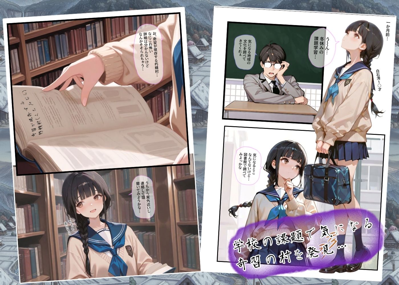 収穫の生娘〜朽ちた村の生贄儀式〜 サンプル1ページ目