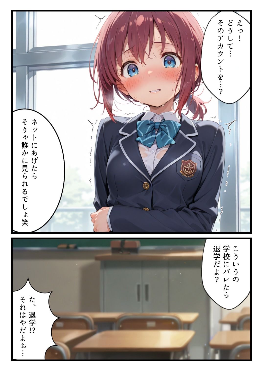 裏アカがクラスメイトにバレて肉便器ハメされてしまう話 サンプル6ページ目