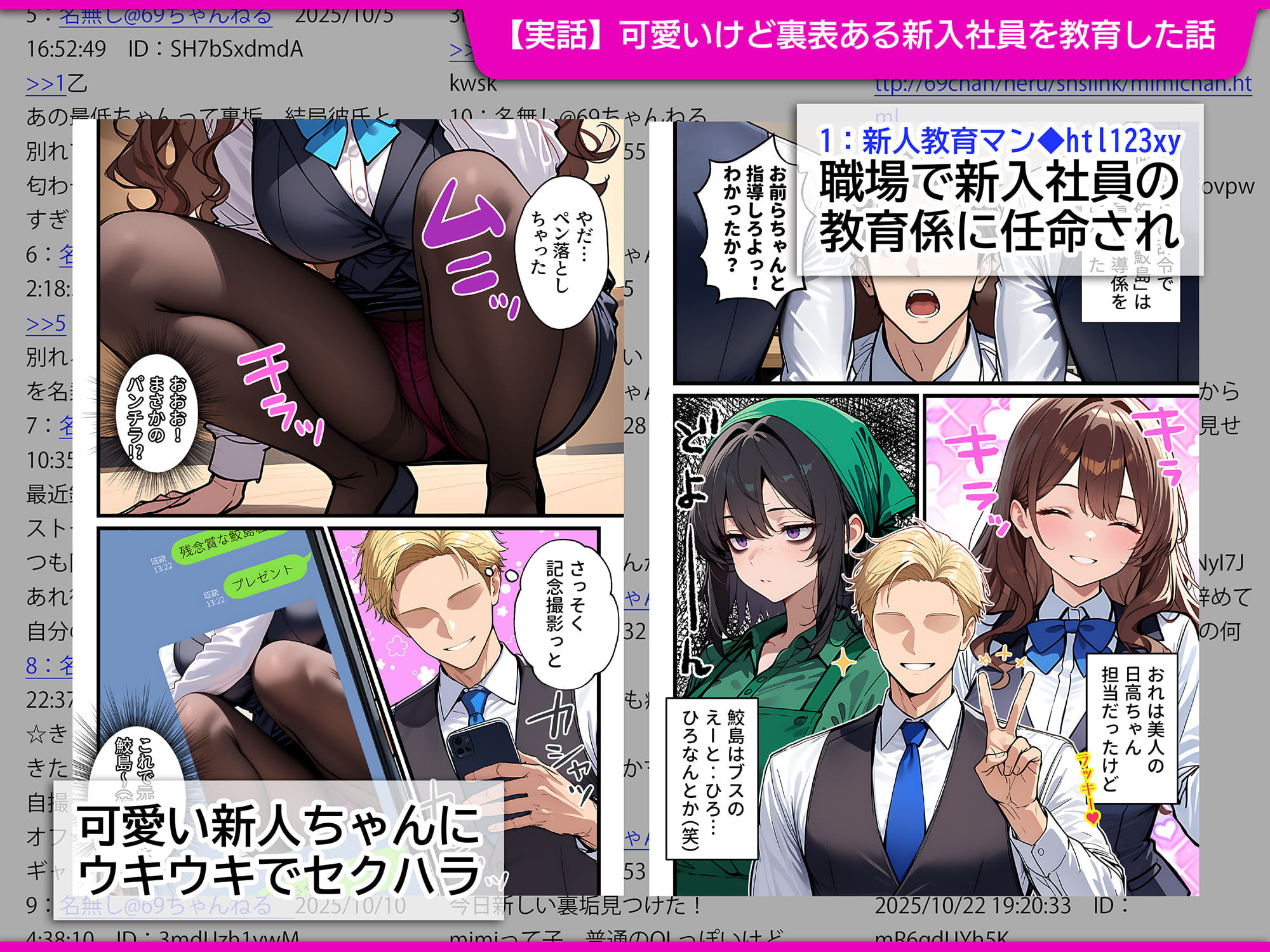 地味でブスだと思ってた新人清掃員の裏垢特定 粘着SEXで彼氏と別れさせた物語 裏ルート サンプル1ページ目
