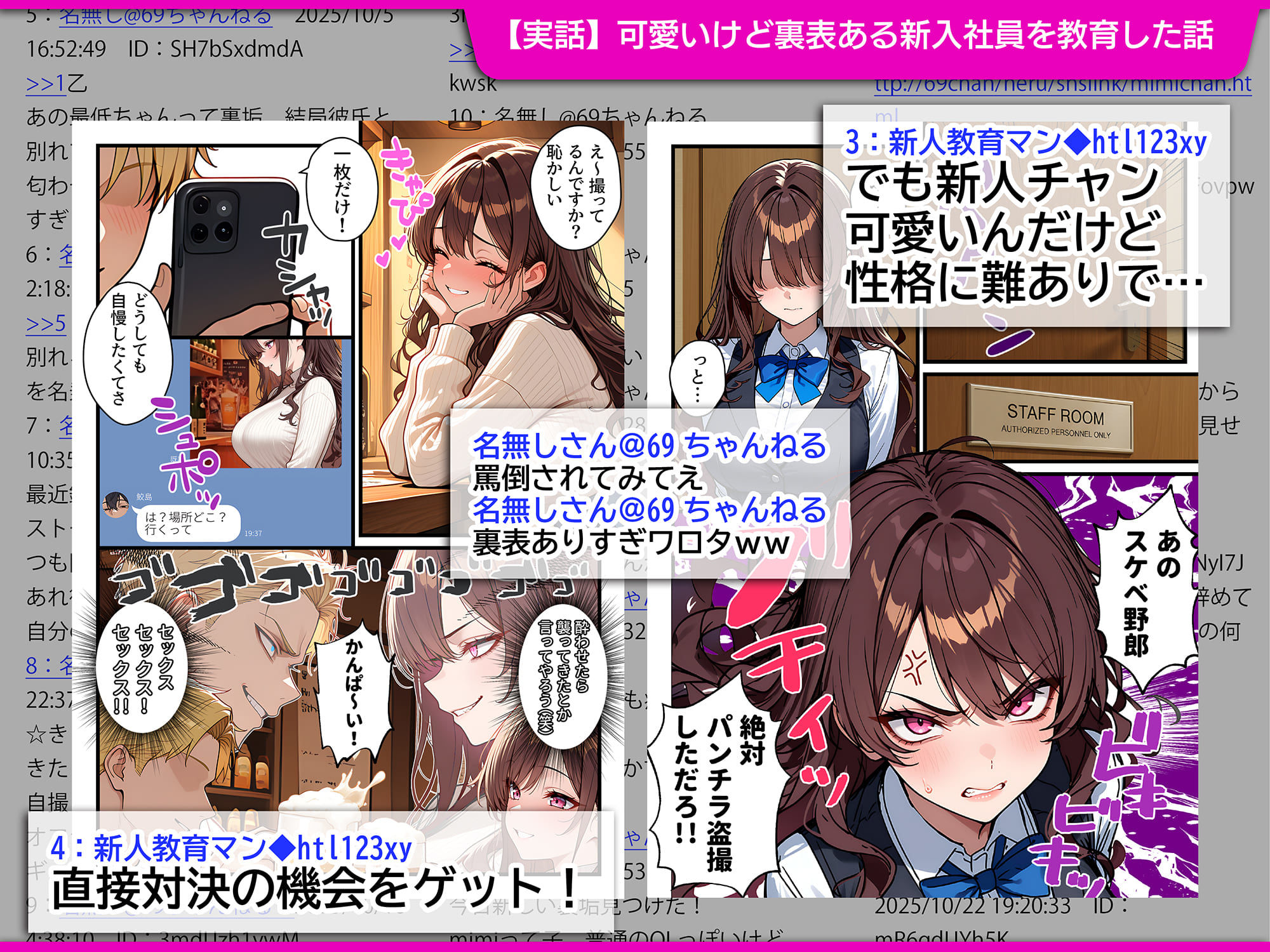 地味でブスだと思ってた新人清掃員の裏垢特定 粘着SEXで彼氏と別れさせた物語 裏ルート サンプル2ページ目