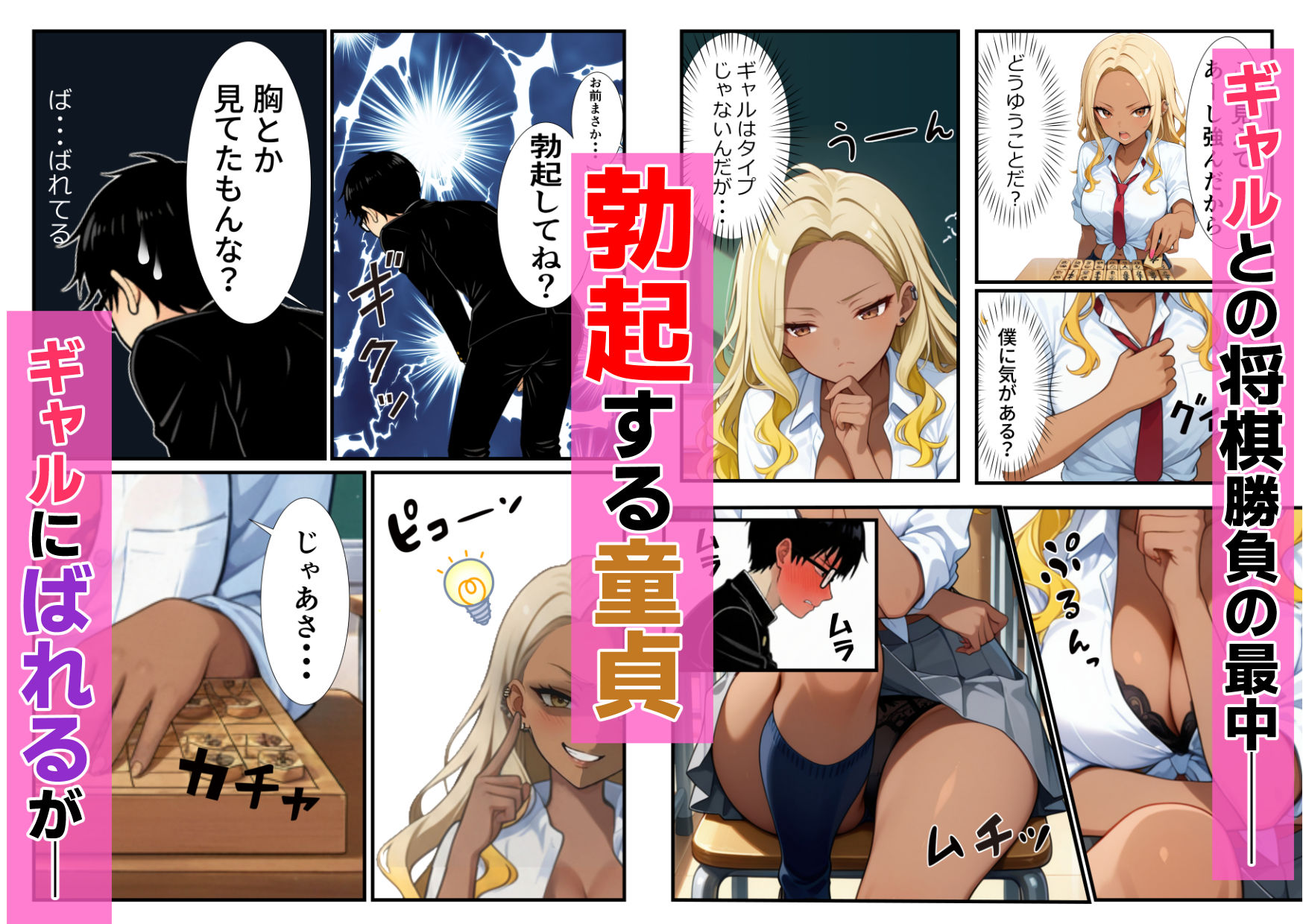 童貞舐めてた黒ギャル 未来の将棋名人の竜王級巨根チンポが暴走！連続絶頂イキ サンプル2ページ目