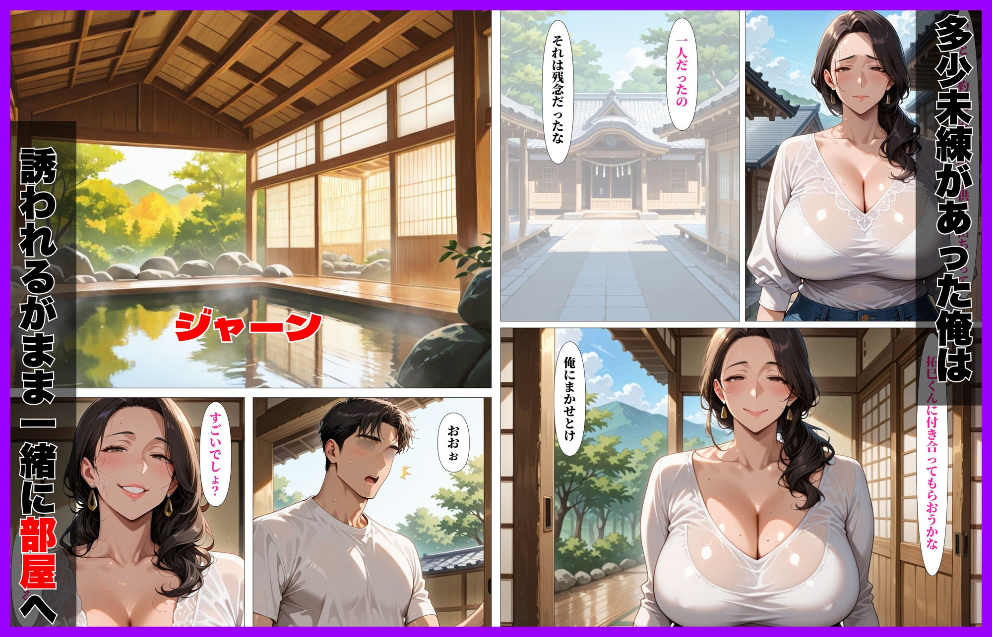 旅行先で再会した人妻になった元カノで童貞卒業した話 サンプル2ページ目