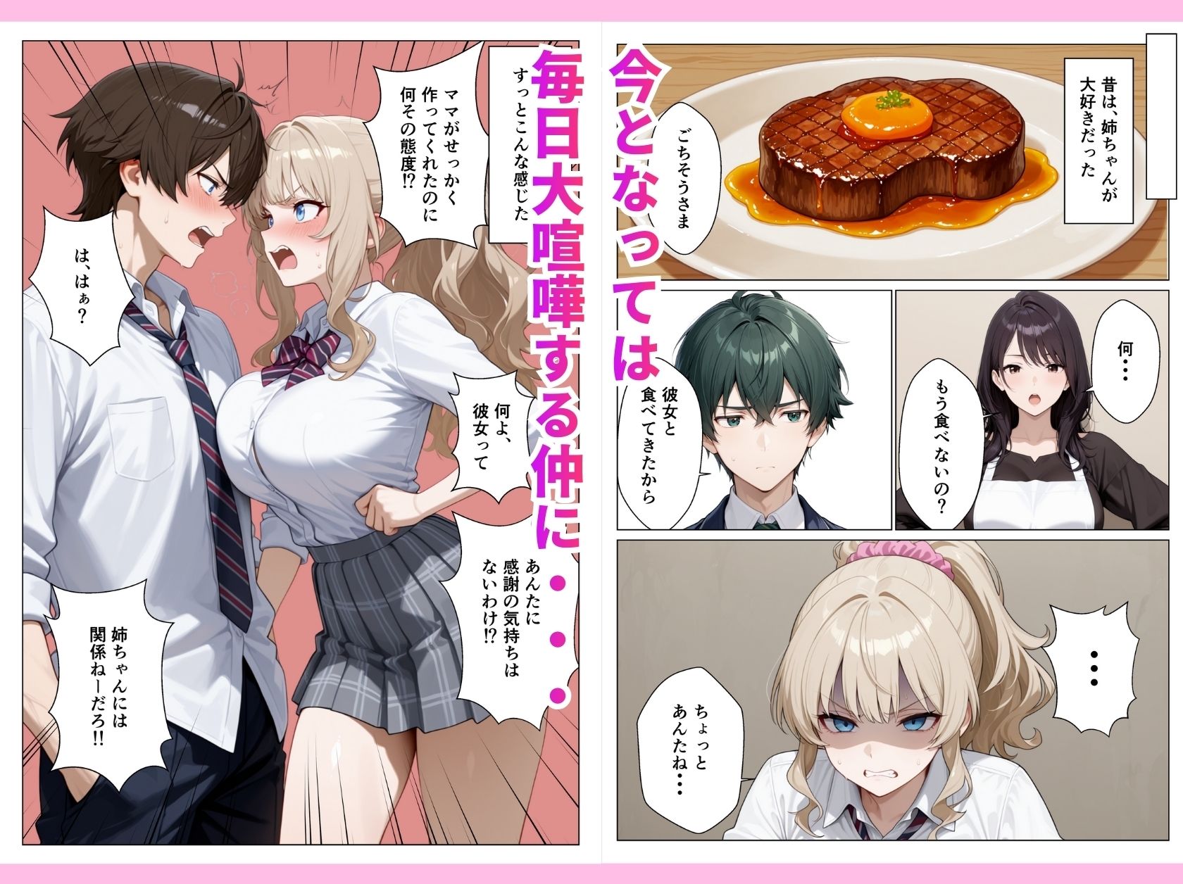 喧嘩中の姉（金髪巨乳ギャル）と甘々生中出しセックスで仲直りした話 サンプル3ページ目