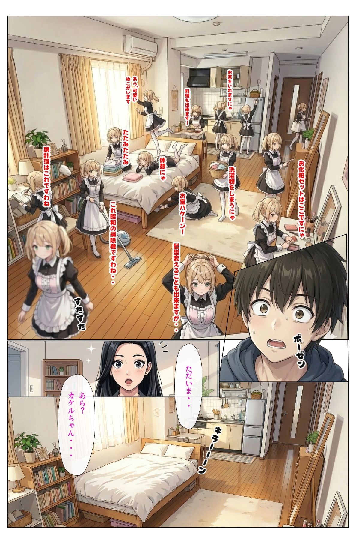 うちのアンドロイドはお腹をつまむと『にゃ〜』と鳴くんだが サンプル7ページ目