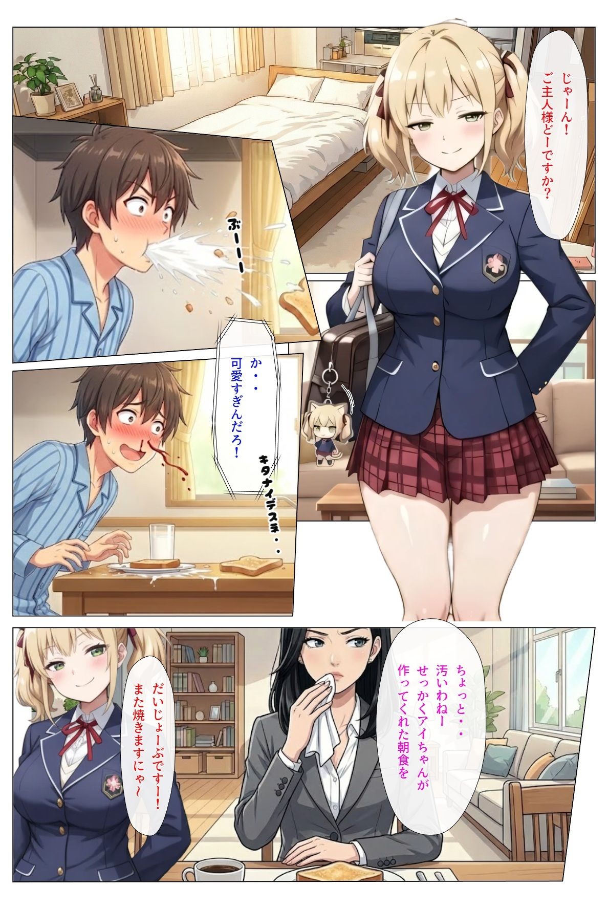 うちのアンドロイドはお腹をつまむと『にゃ〜』と鳴くんだが サンプル8ページ目