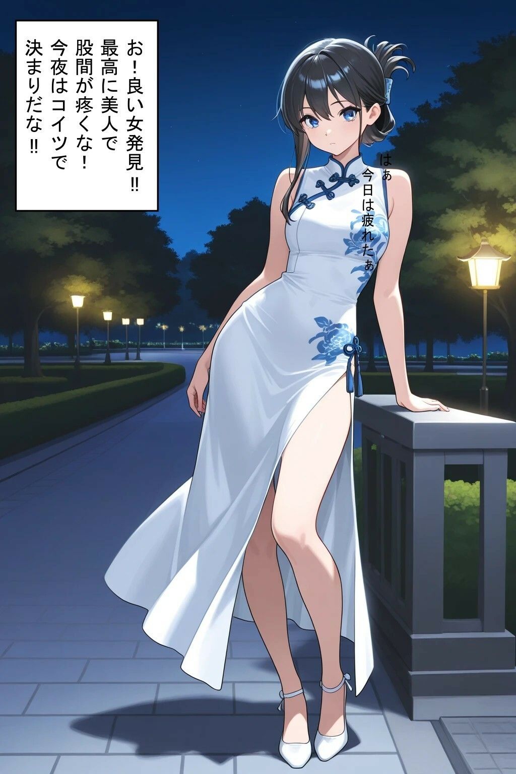 路地裏の一夜 1  （はーと）チャイナドレス美女を強襲（はーと） サンプル1ページ目