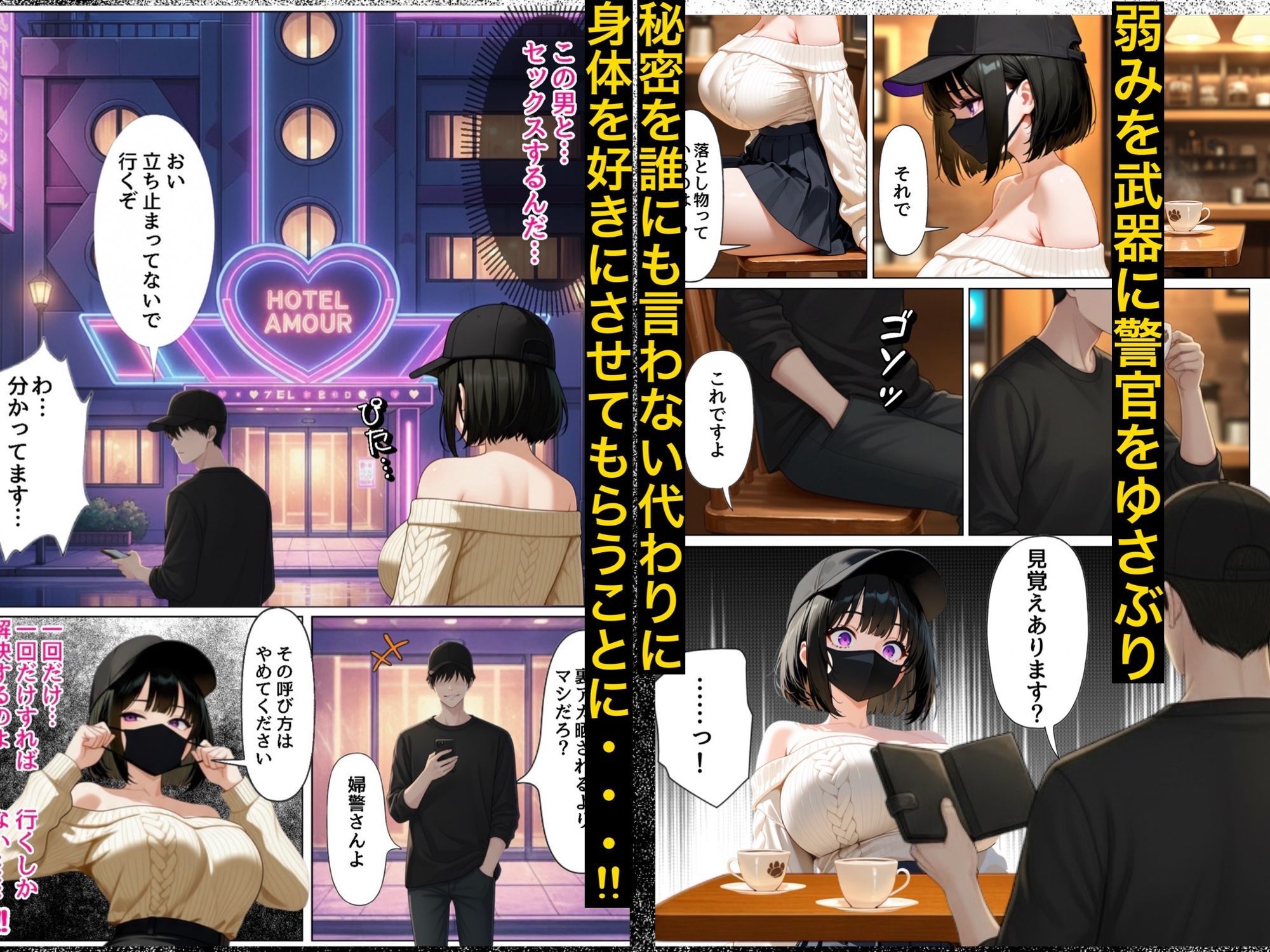 強気な裏アカ警察官、潮だくセックスで二か月後に分からされる話 サンプル4ページ目