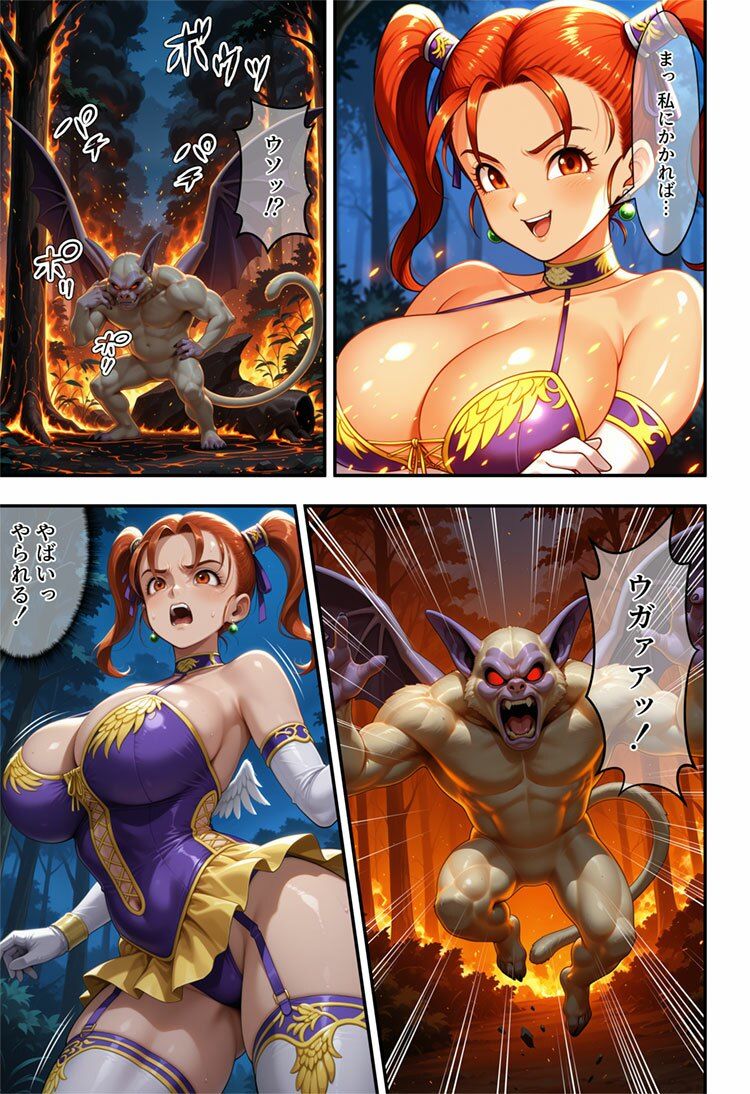 森と洞窟と魔物と囚われし女魔道士 サンプル8ページ目
