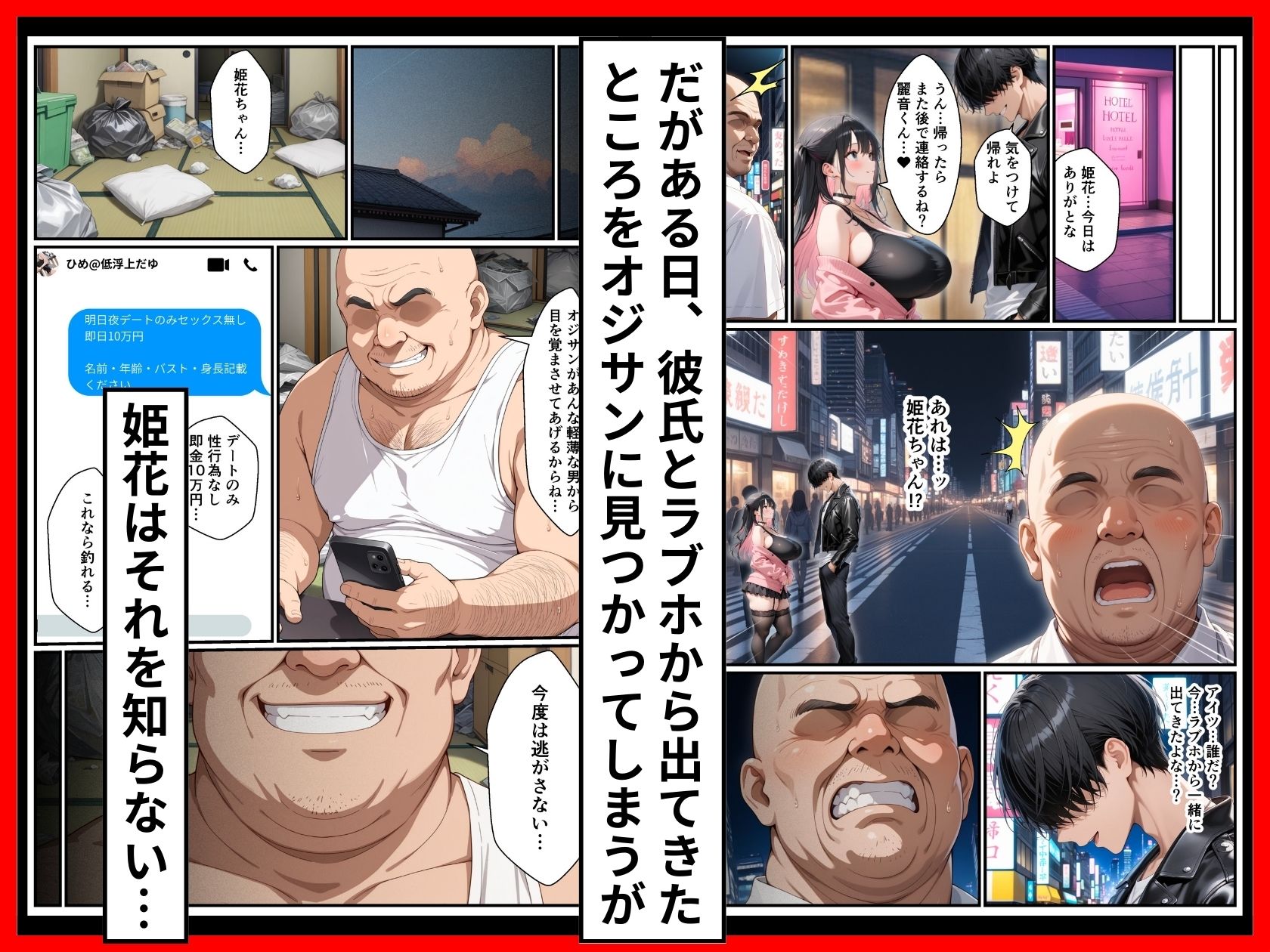 頂き女子が無敵オジに制裁SEX執行されて完堕ちする話 サンプル2ページ目