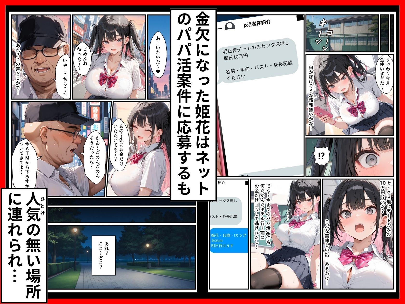 頂き女子が無敵オジに制裁SEX執行されて完堕ちする話 サンプル3ページ目