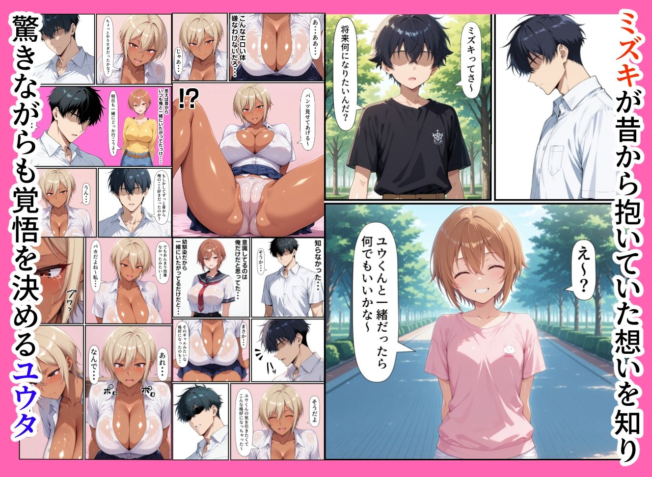 幼馴染の黒ギャル、コスプレSEXにハマる サンプル2ページ目