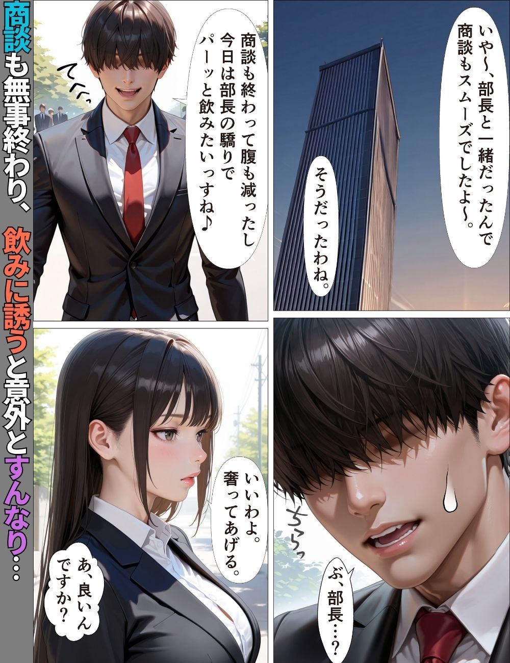 デキる女上司はダメ部下な俺には優しい〜出張で禁断のチン堕ちした話〜【漫画】【ツンデレ】【中出し】【種付けプレス】 サンプル4ページ目