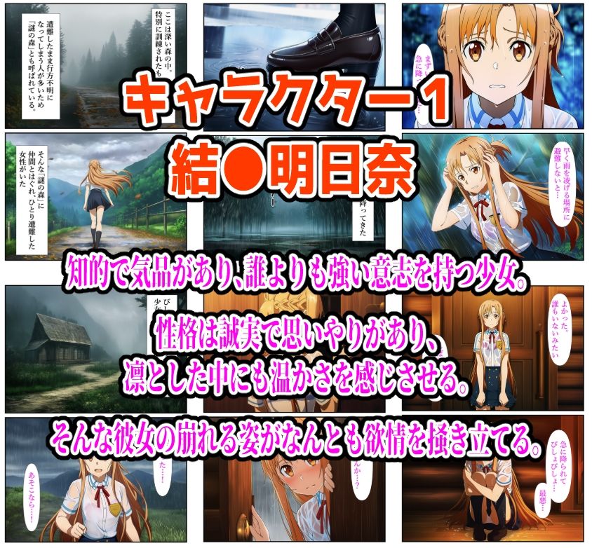 【SAO・俺ガイル・推し●子（総集編）】雨宿り濡れ透けレ●プ サンプル1ページ目