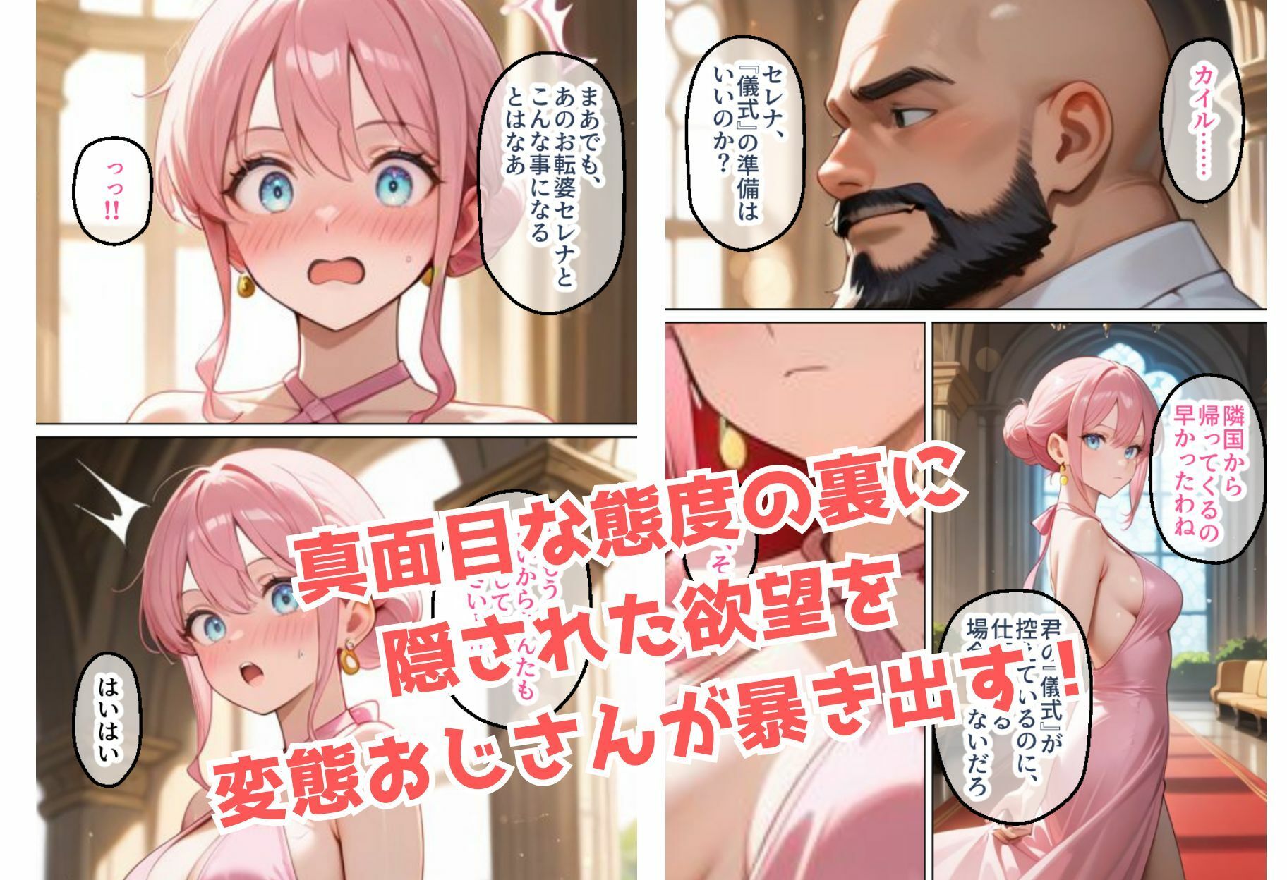 神聖な王国のお姫様がチン棒に服従した件【全Pセリフあり】 サンプル2ページ目