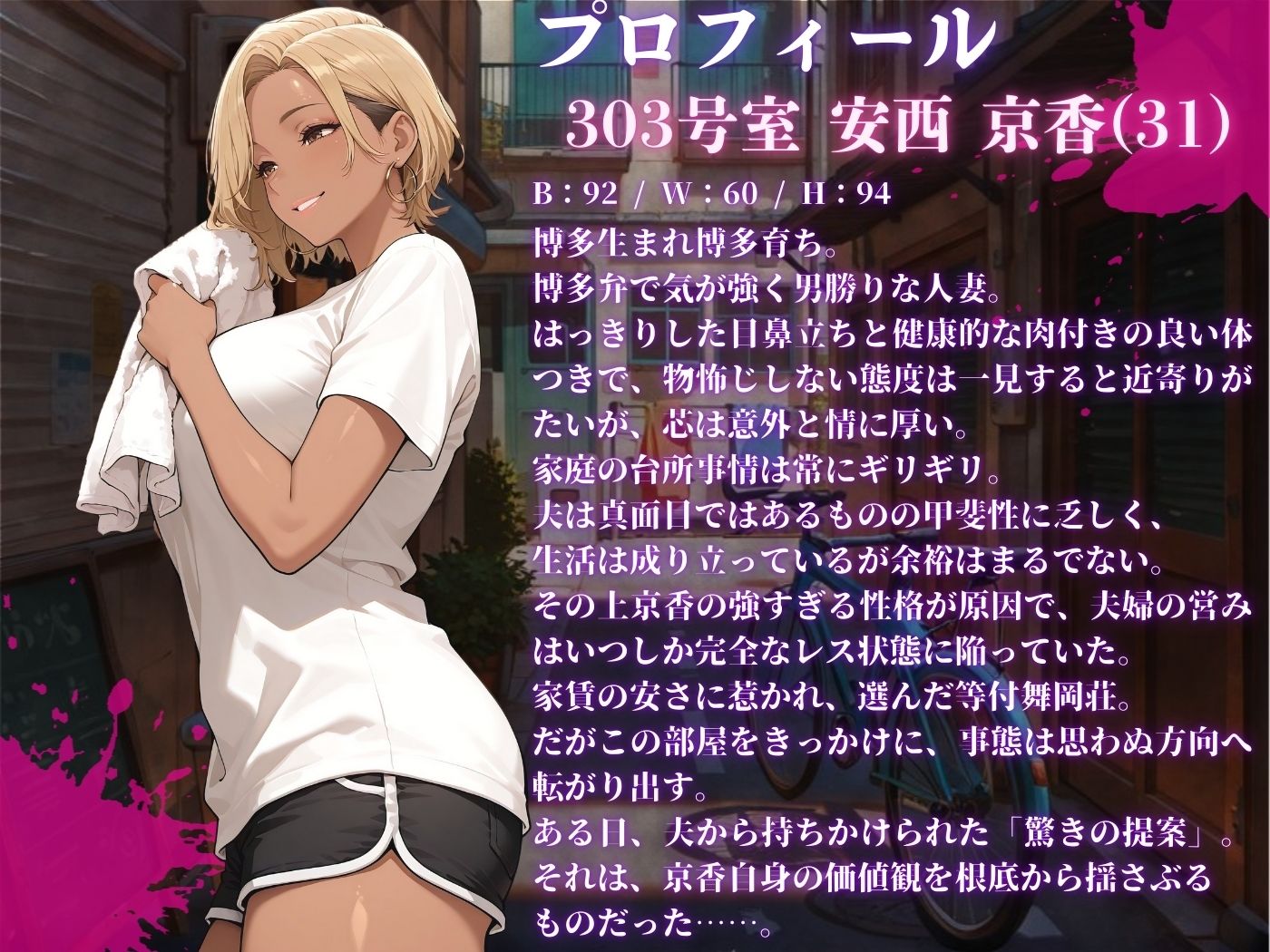 【4K高画質】人妻限定アパート 303号室 安西京香 〜大家のペットになった日編〜 サンプル2ページ目