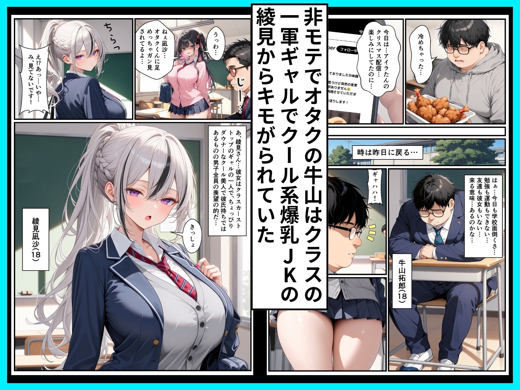 推しのVtuberがクラスのSSR級ダウナー系爆乳ギャルだった話 サンプル1ページ目