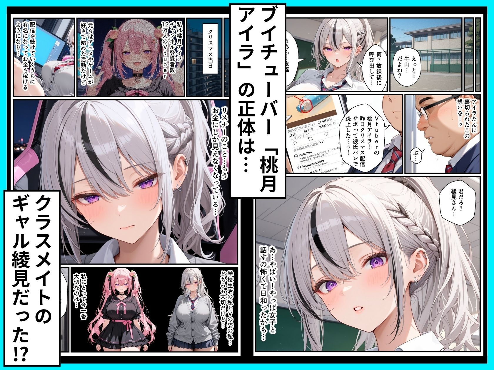 推しのVtuberがクラスのSSR級ダウナー系爆乳ギャルだった話 サンプル4ページ目