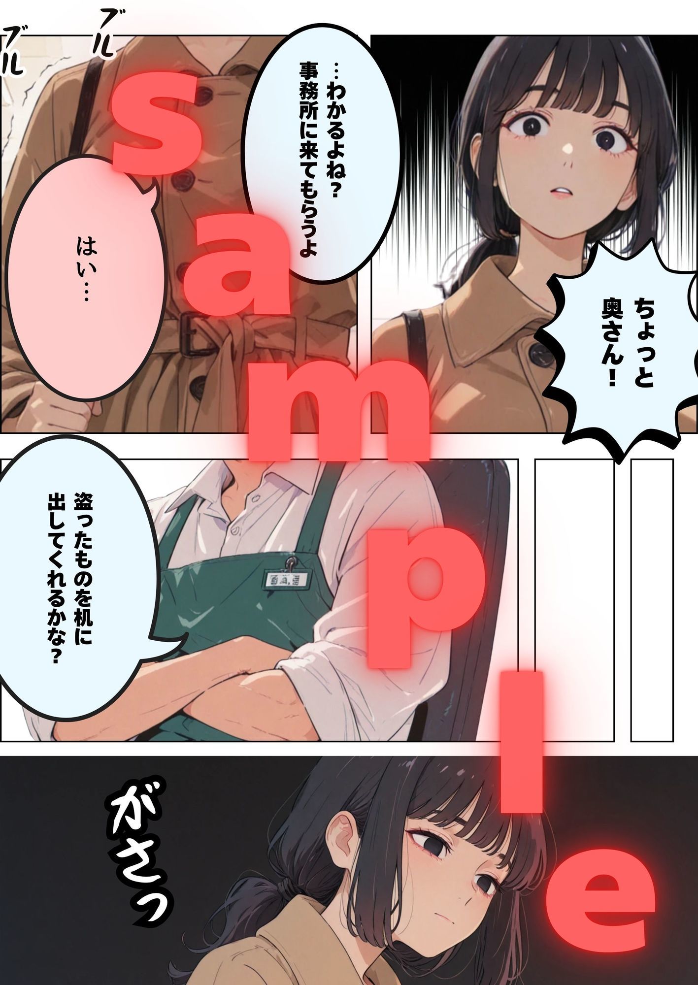 万引きしてしまった人妻 サンプル1ページ目