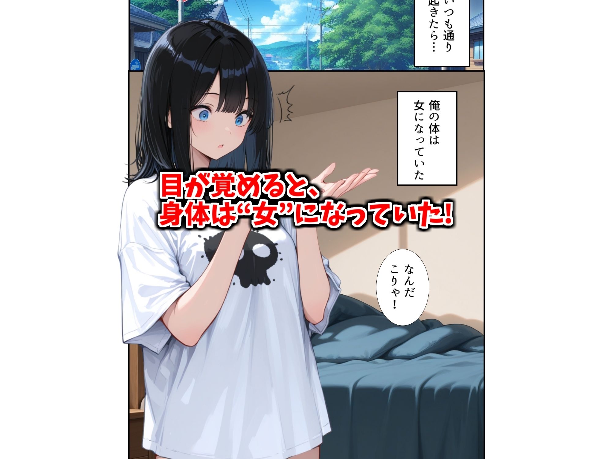 見られたら終わりの女体化公園 サンプル1ページ目
