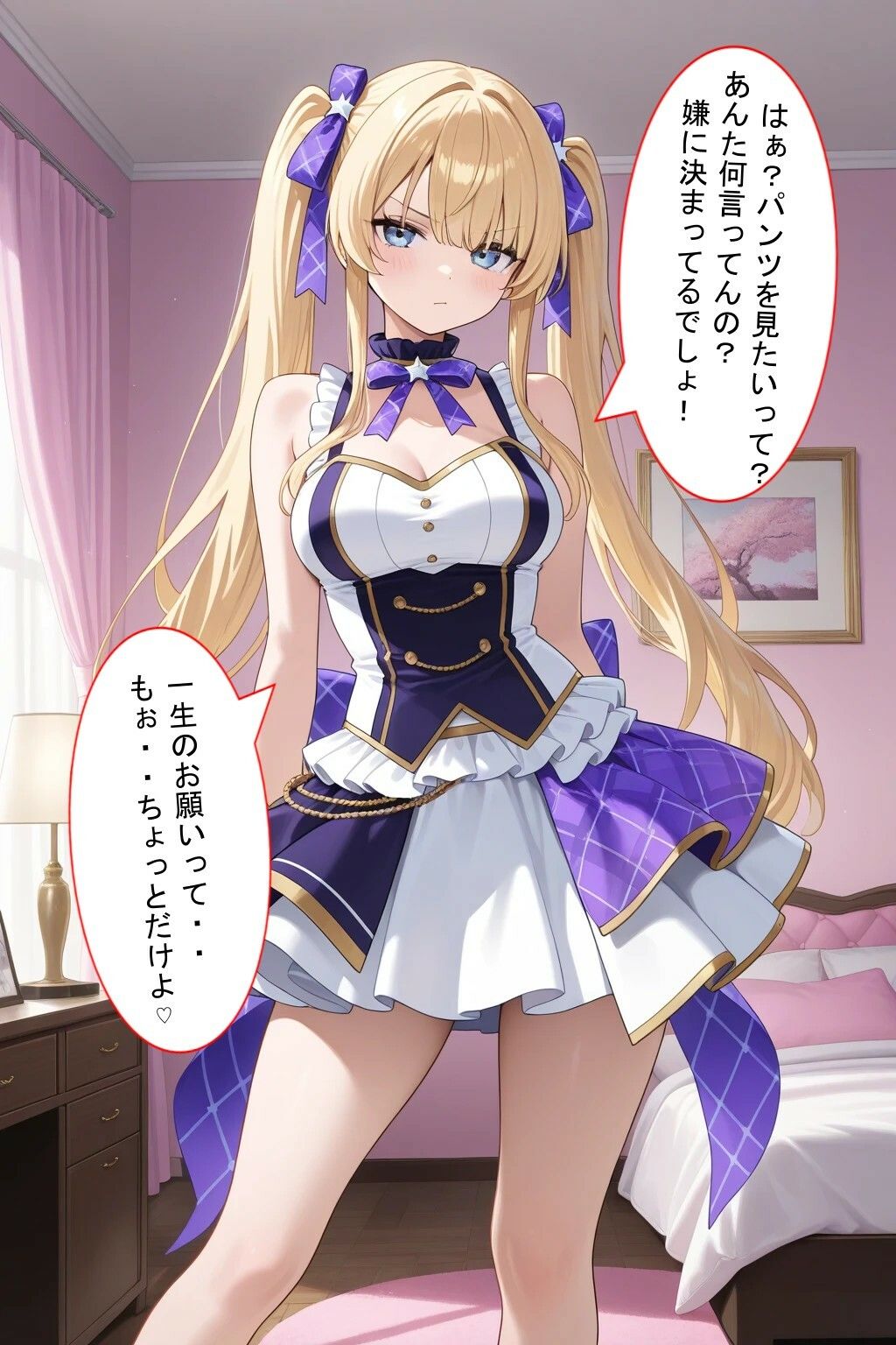パンツ見せてと頼んだら恥じらいながらも見せてくれた！そしたらぶっかけないと失礼だよね！＊軽蔑ジト目頂きました〜 サンプル1ページ目