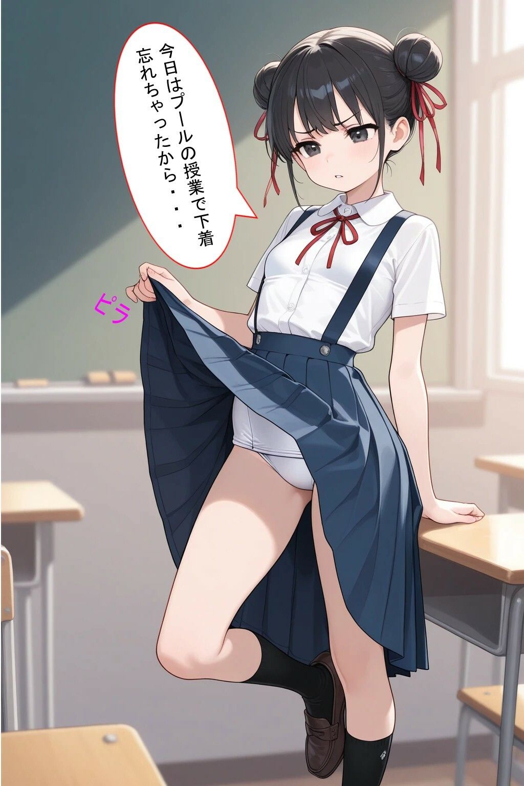 パンツ見せてと頼んだら恥じらいながらも見せてくれた！そしたらぶっかけないと失礼だよね！＊軽蔑ジト目頂きました〜 サンプル5ページ目