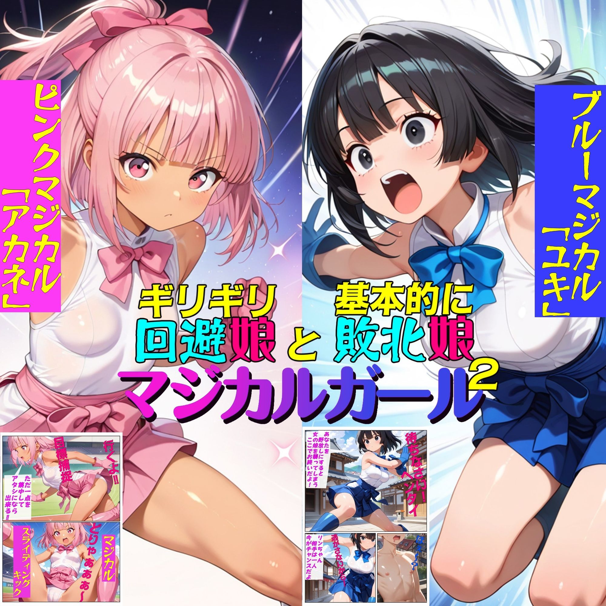 ギリギリ回避娘と基本的に敗北娘  マジカルガール2 サンプル1ページ目