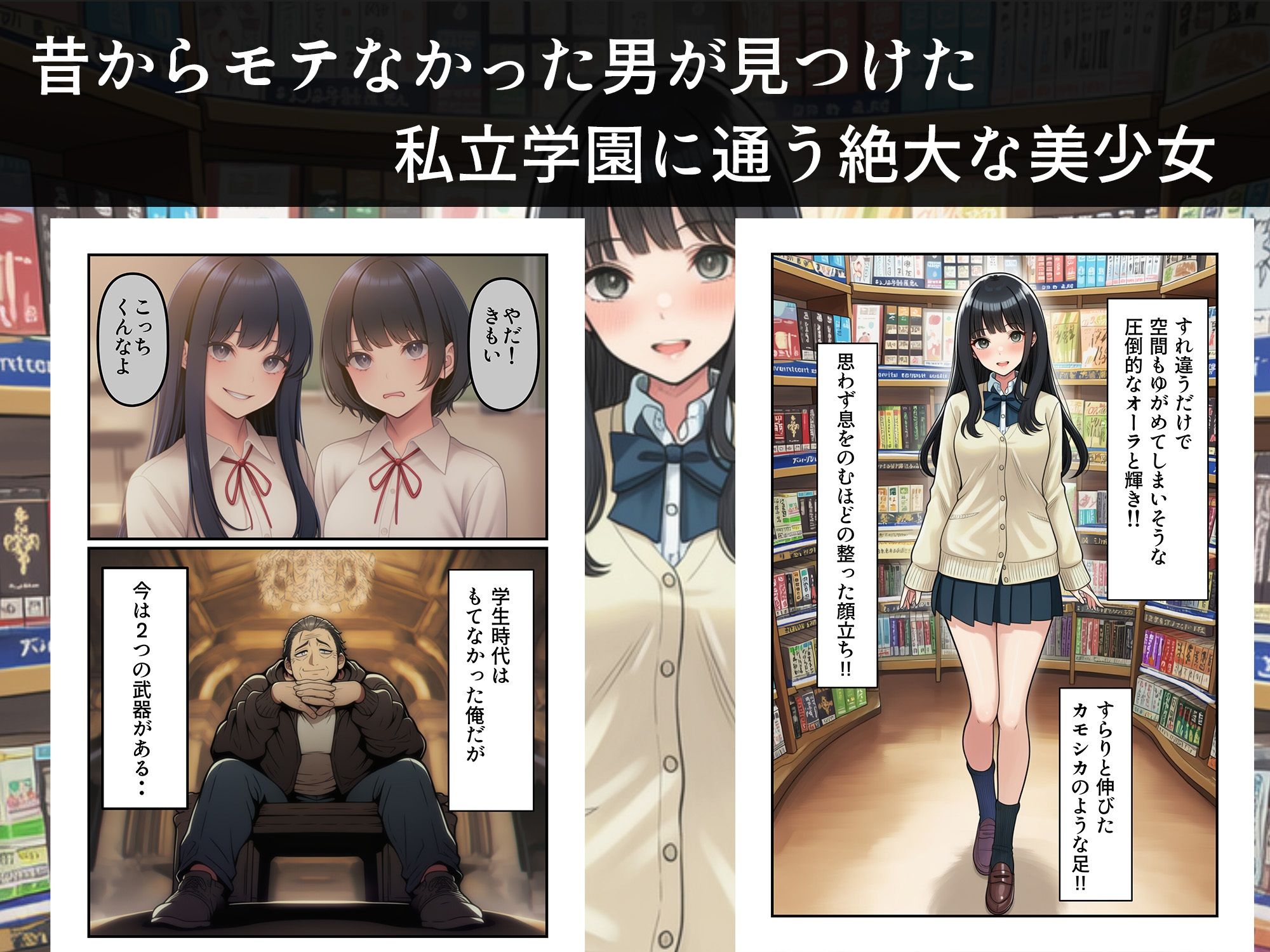 学園の花を追い詰めろ！〜純潔を奪われ/彼氏の前でも〜 サンプル1ページ目