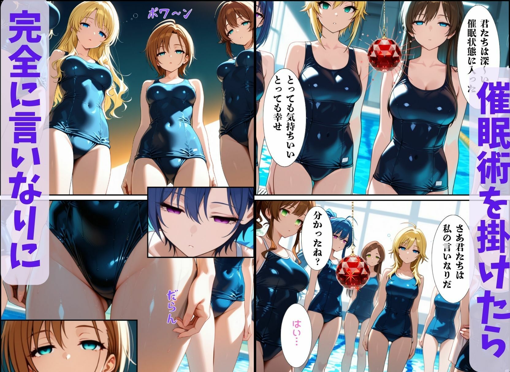 集団催● 〜スク水JKは催●洗脳され性奴●になる〜 サンプル2ページ目