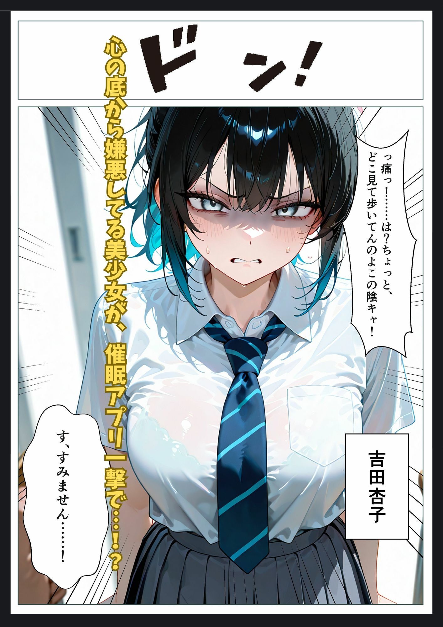 催●アプリをかけられて嫌いな陰キャに溢れるほど中出しされた話 サンプル1ページ目
