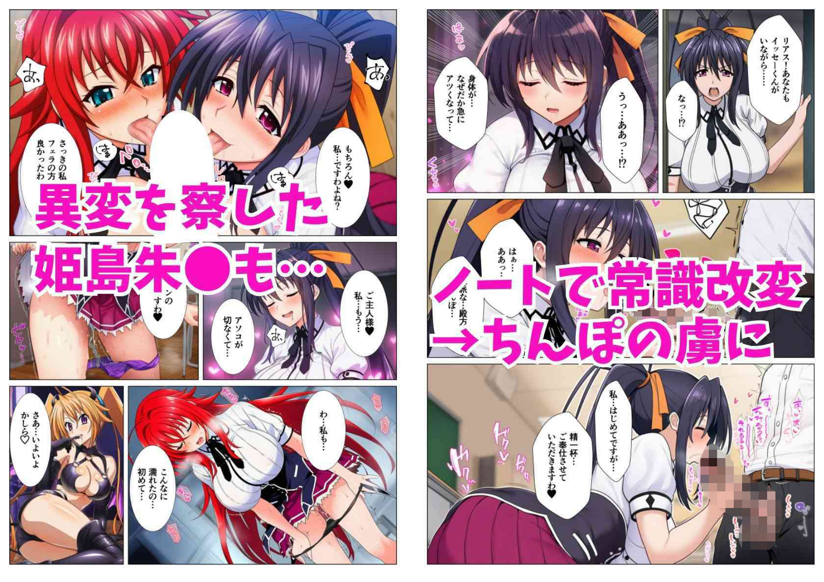催淫メスノート！ハ◯スクールD×Dヒロインの名前を書いたら強●発情 サンプル3ページ目