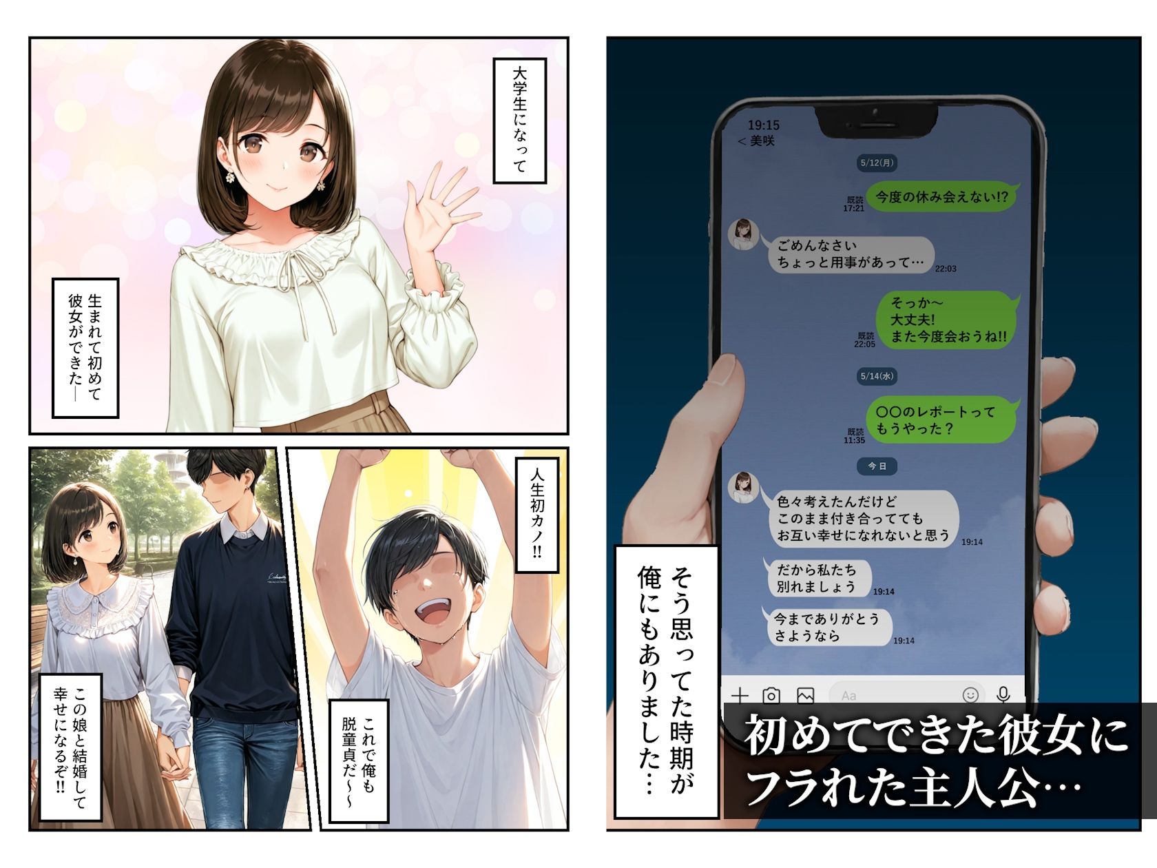 デリヘルで来た女性が童貞のデカちんこで発情する巨乳淫乱人妻だったので何度も何度も中出ししてしまった件 サンプル1ページ目