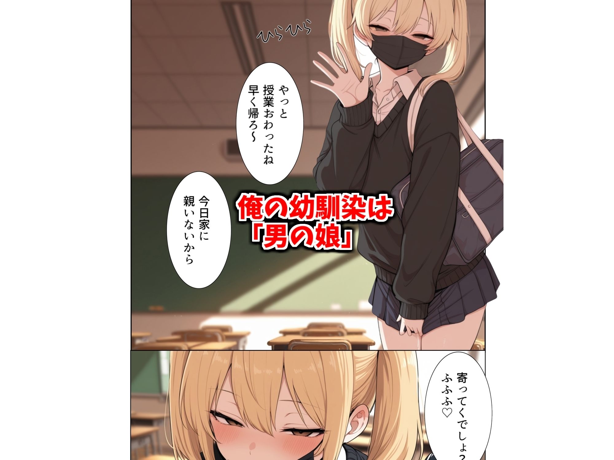 隣のクラスの幼馴染が男の娘だった場合 サンプル1ページ目