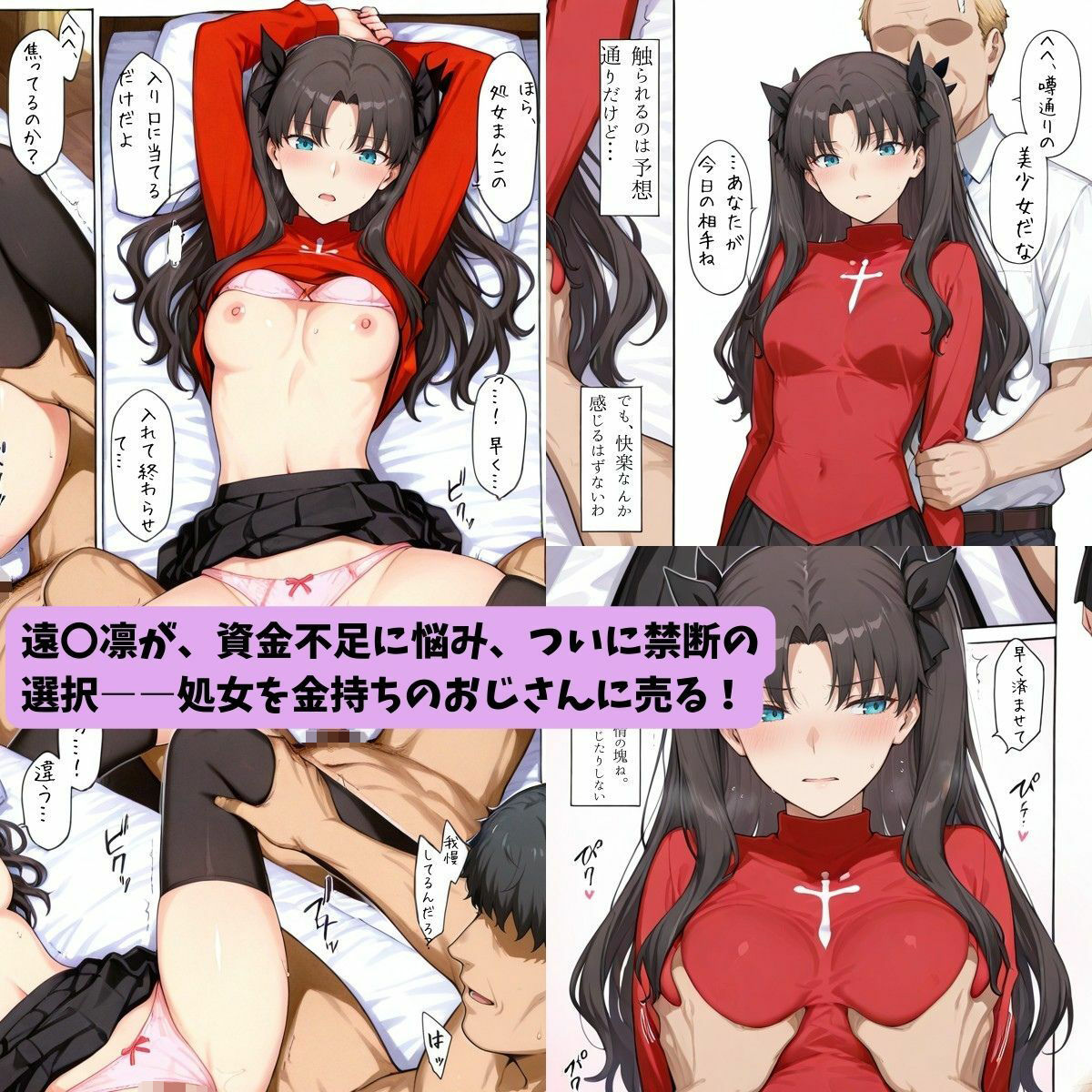 遠〇凛 処女売春 〜資金のため処女を穢されて〜 サンプル1ページ目
