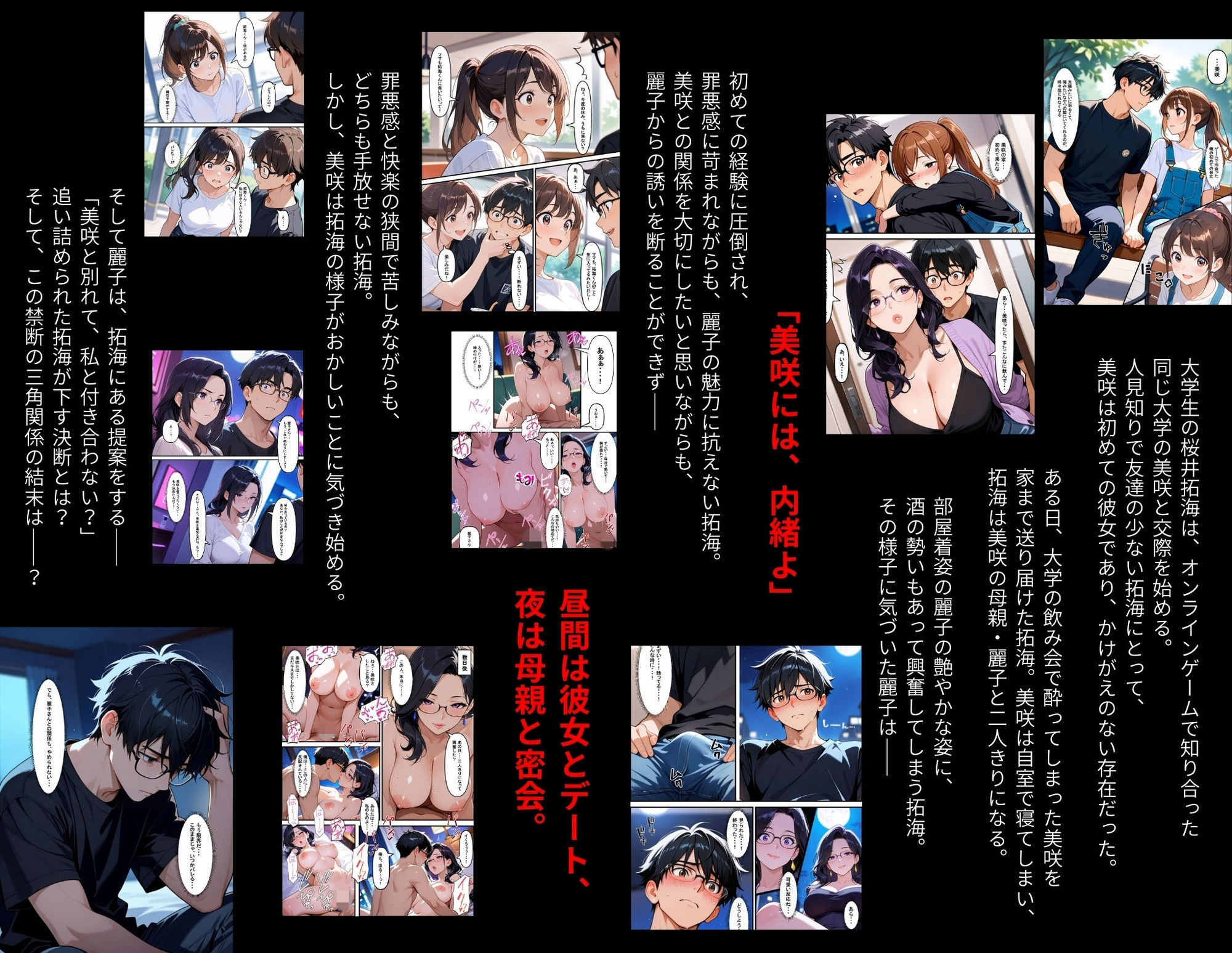 彼女の母親（42）に初体験を奪われたら、年上の魅力に抗えなくなって昼間は彼女、夜は母親という二重生活で罪悪感と快楽に溺れまくった話 サンプル2ページ目