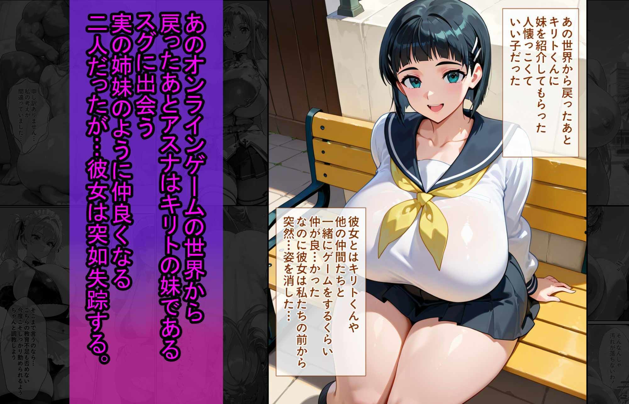 爆乳J●  アスナちゃんが巨根おじさんに寝取られる  話2 サンプル3ページ目