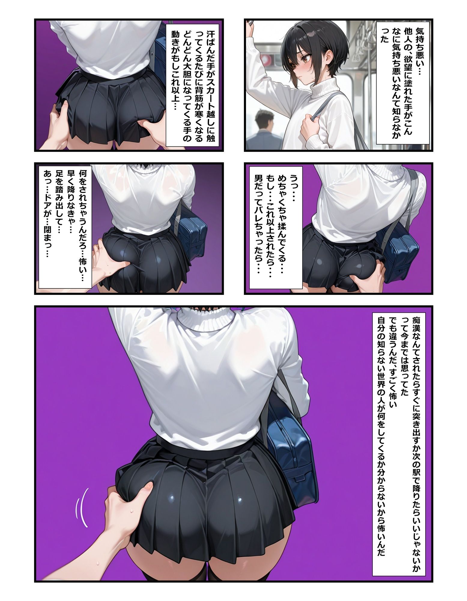 女装してたら痴●されちゃった！犯●れる妄想にハマっちゃった！ サンプル2ページ目