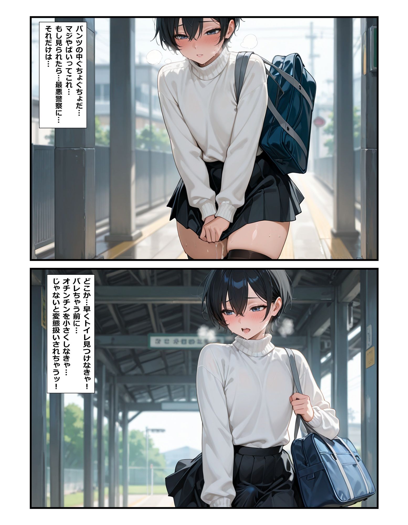 女装してたら痴●されちゃった！犯●れる妄想にハマっちゃった！ サンプル6ページ目