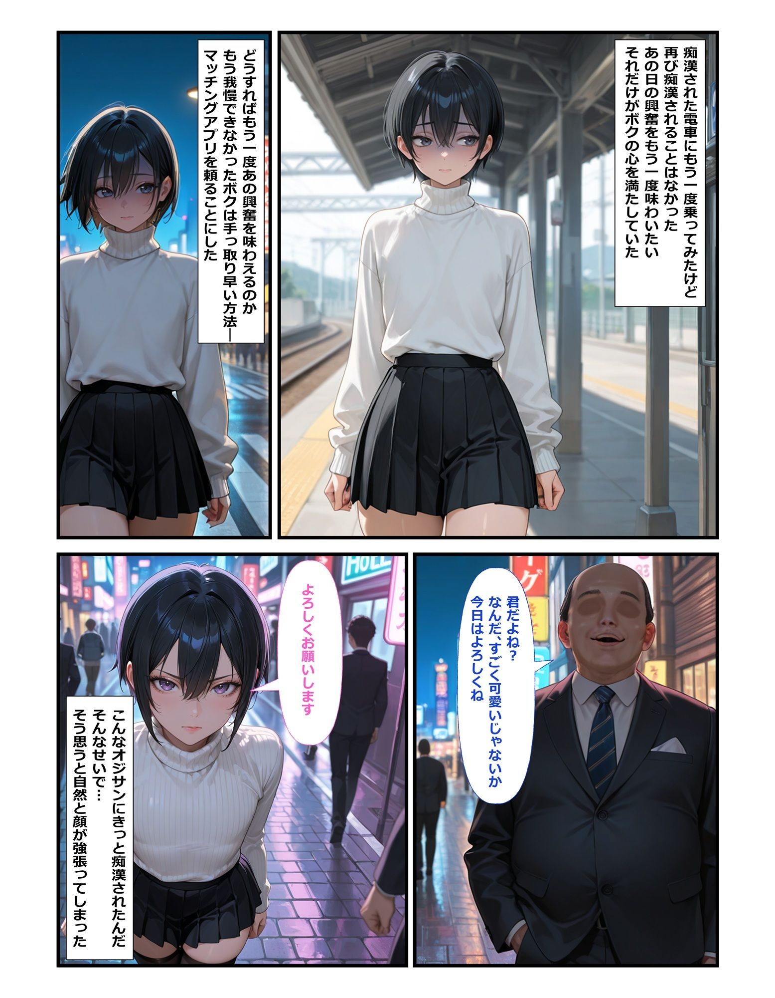 女装してたら痴●されちゃった！犯●れる妄想にハマっちゃった！ サンプル10ページ目