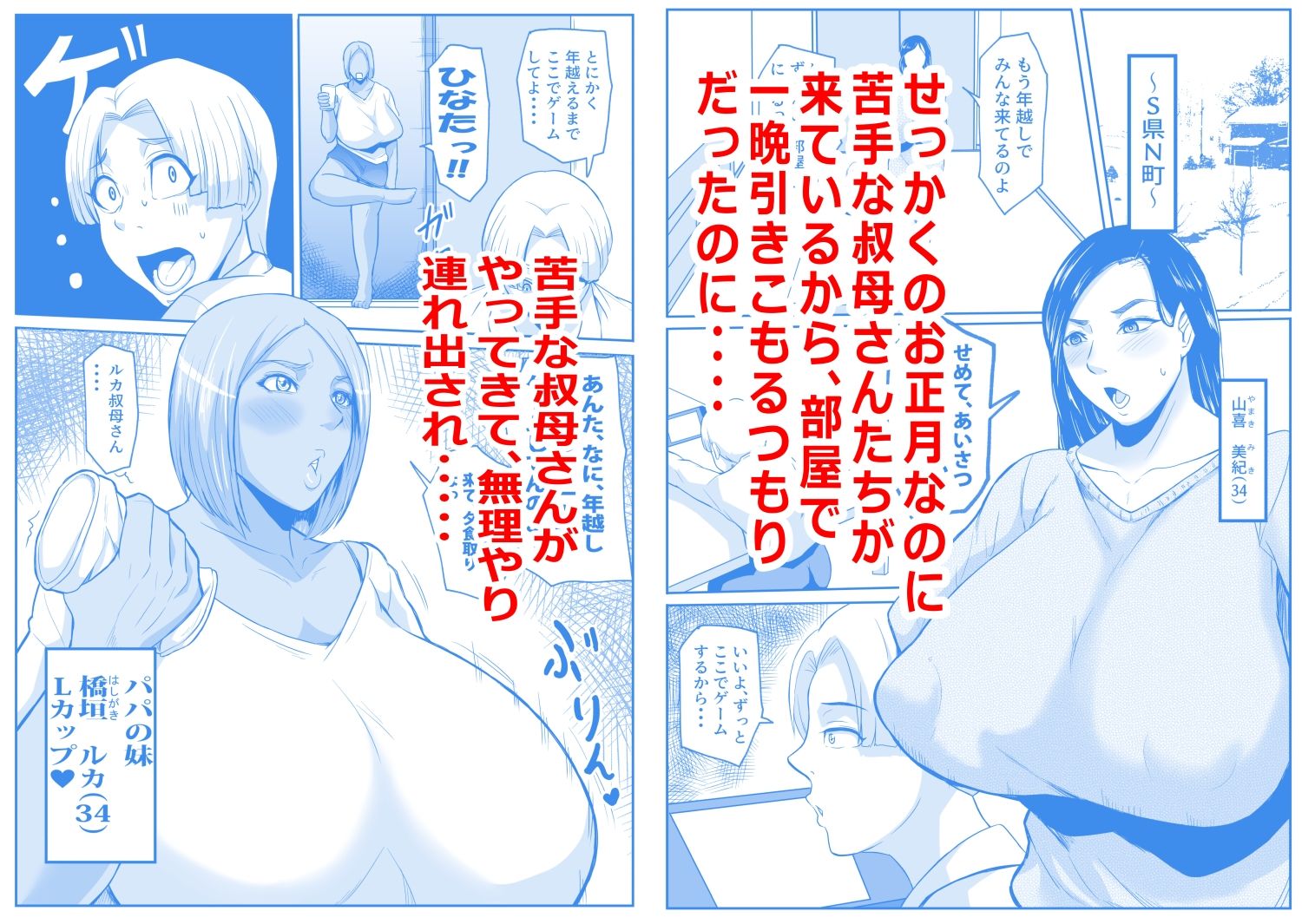 僕の叔母とママとのヤリ正月 サンプル1ページ目