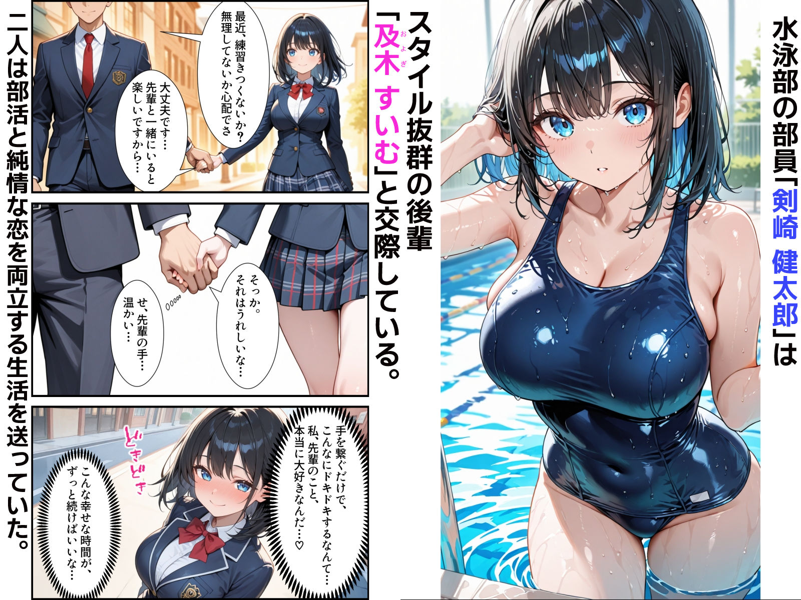 俺の天使が堕ちるまで〜清楚な水泳部の後輩、寝取られてビッチギャルに堕ちる〜 サンプル1ページ目