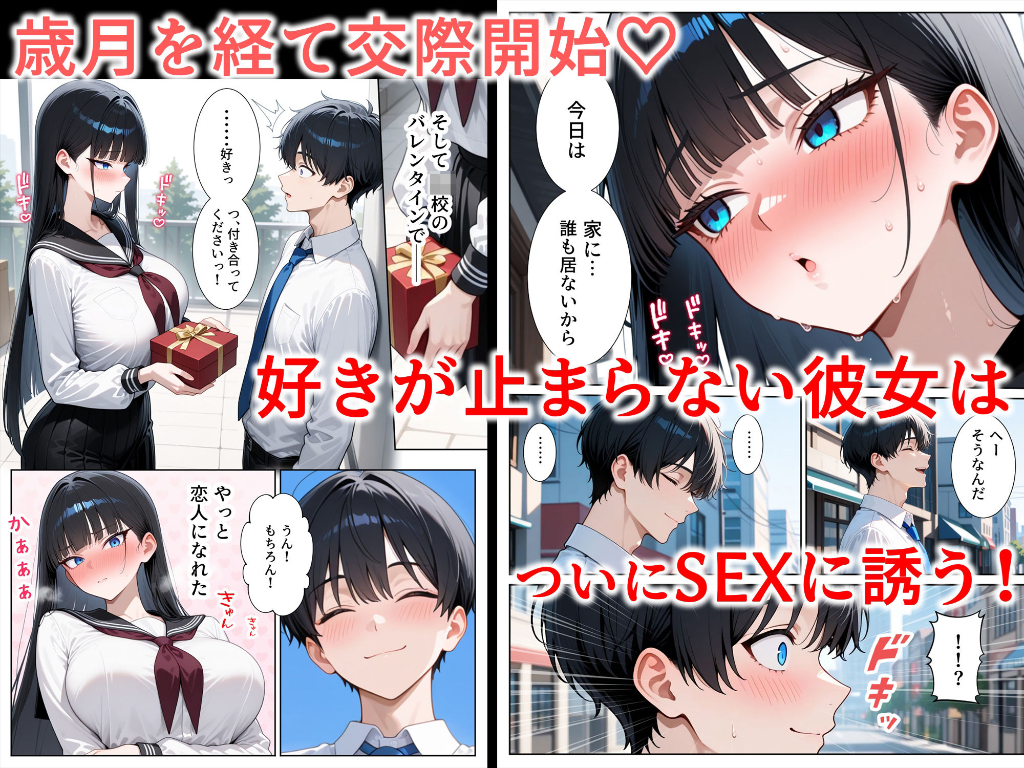 口下手なJ◯彼女の発情セックス サンプル3ページ目