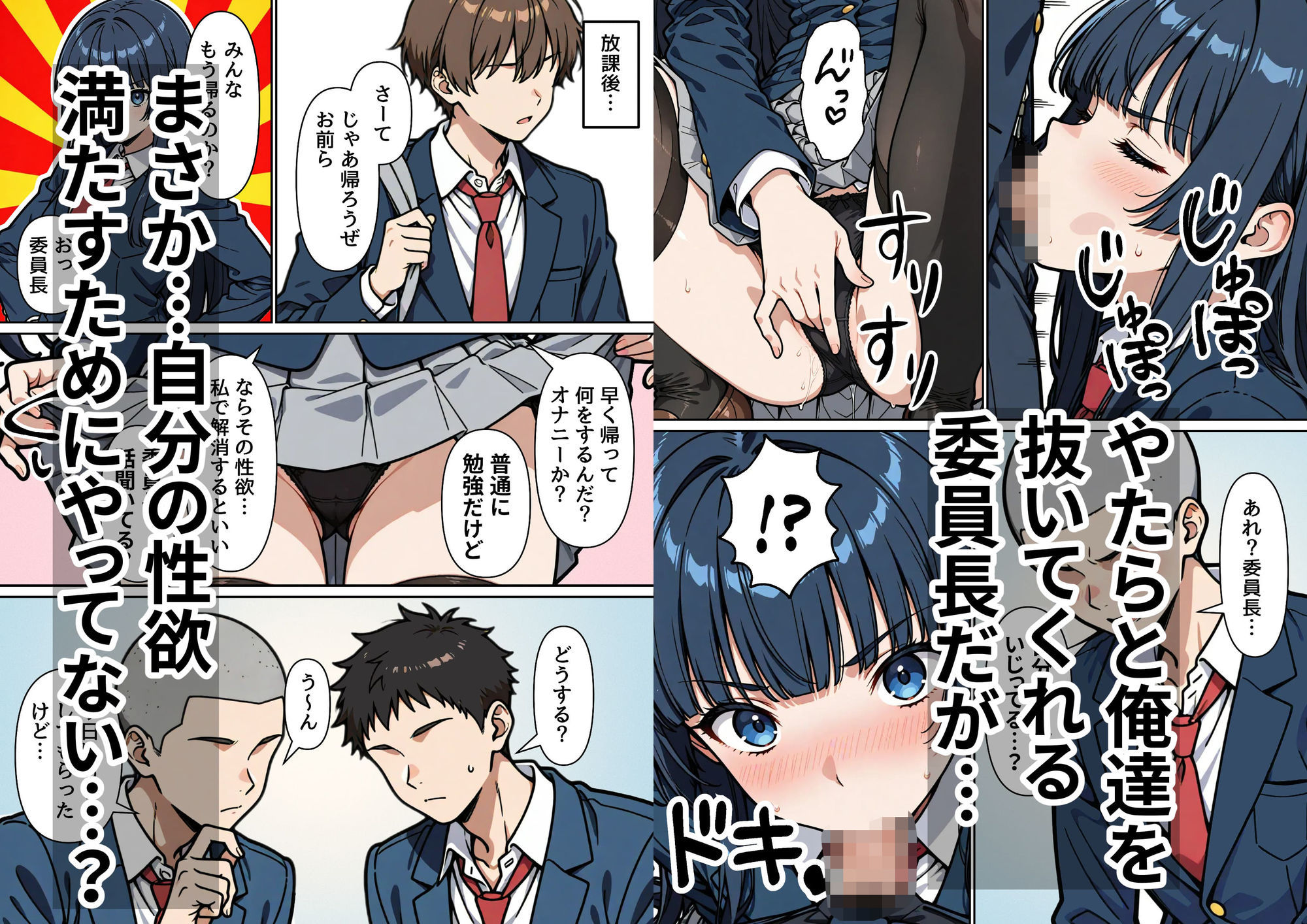 うちのクラスの委員長は誰も頼んでないのに性処理委員をやってる。 サンプル4ページ目