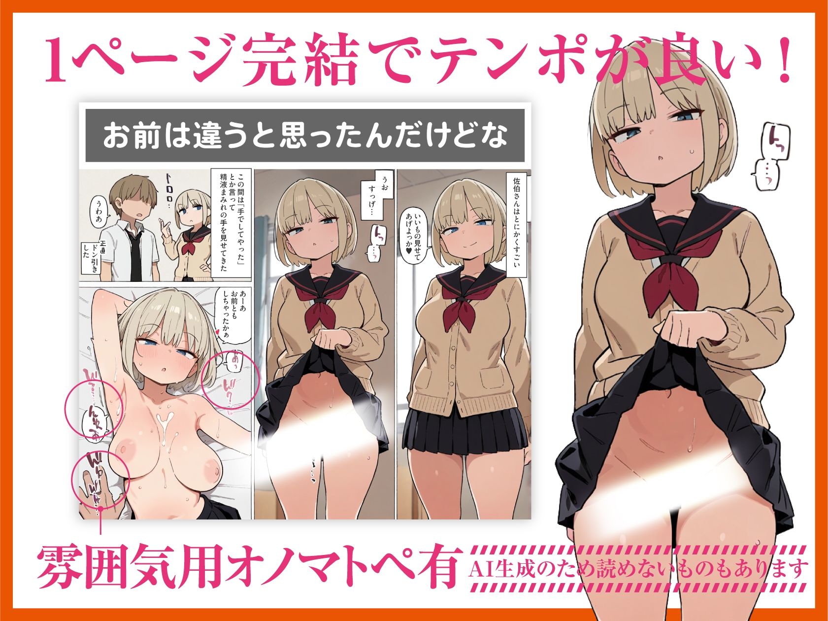 垂れ巨乳1ページ完結漫画集 サンプル2ページ目