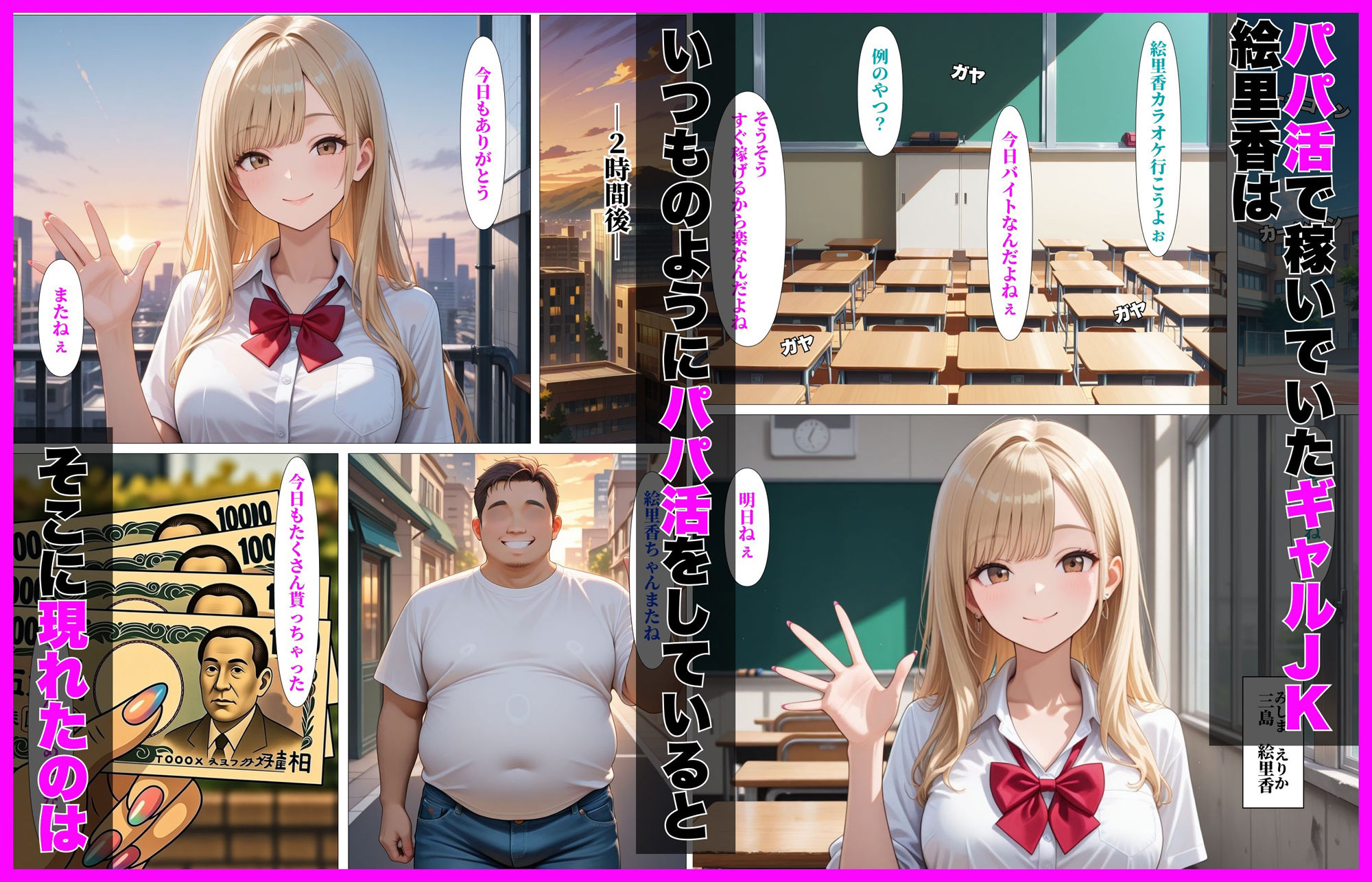 パパ活ギャルJKはきもおじ先生の生オナホになった話 サンプル1ページ目