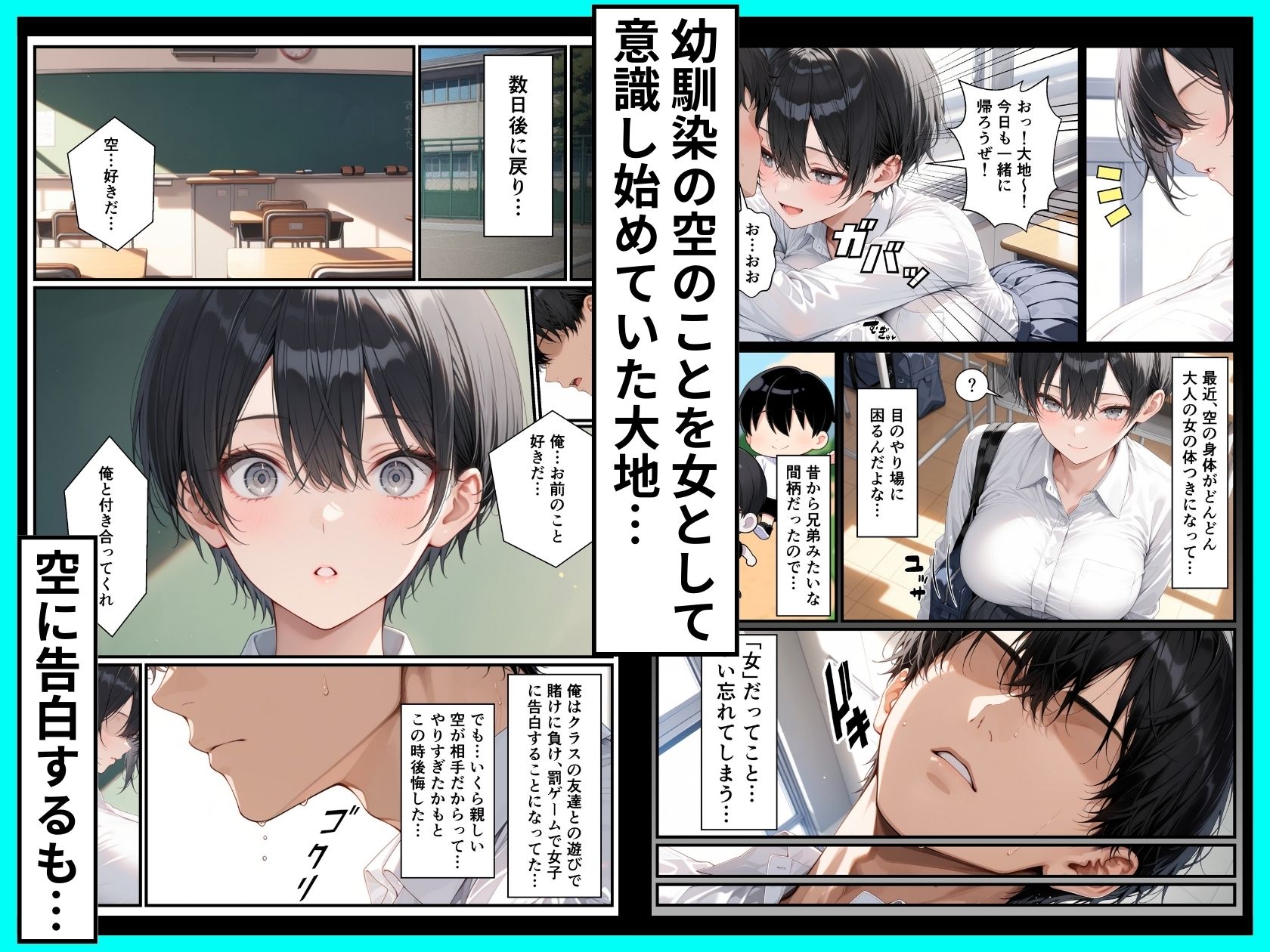 一週間後に学園の王子様な巨乳幼馴染とイチャらぶセックスする話 サンプル2ページ目