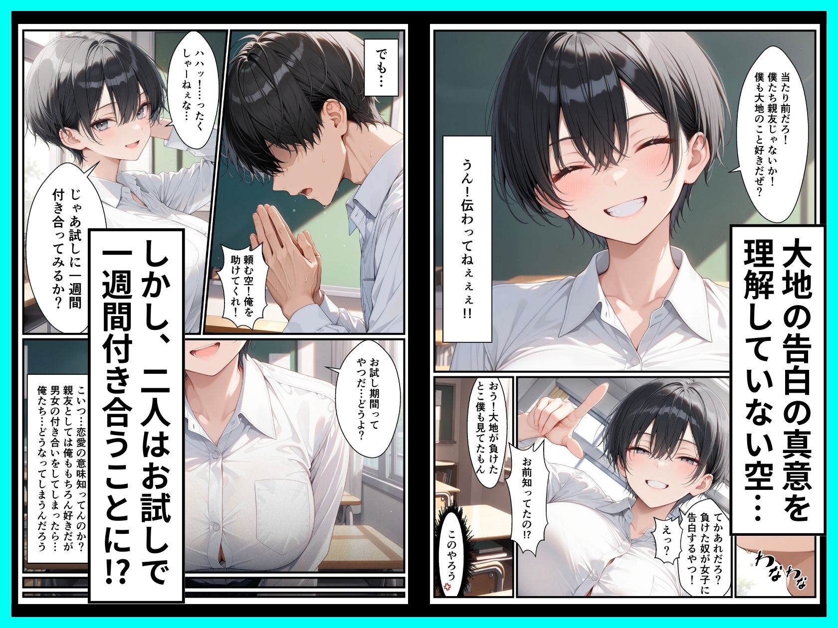 一週間後に学園の王子様な巨乳幼馴染とイチャらぶセックスする話 サンプル3ページ目